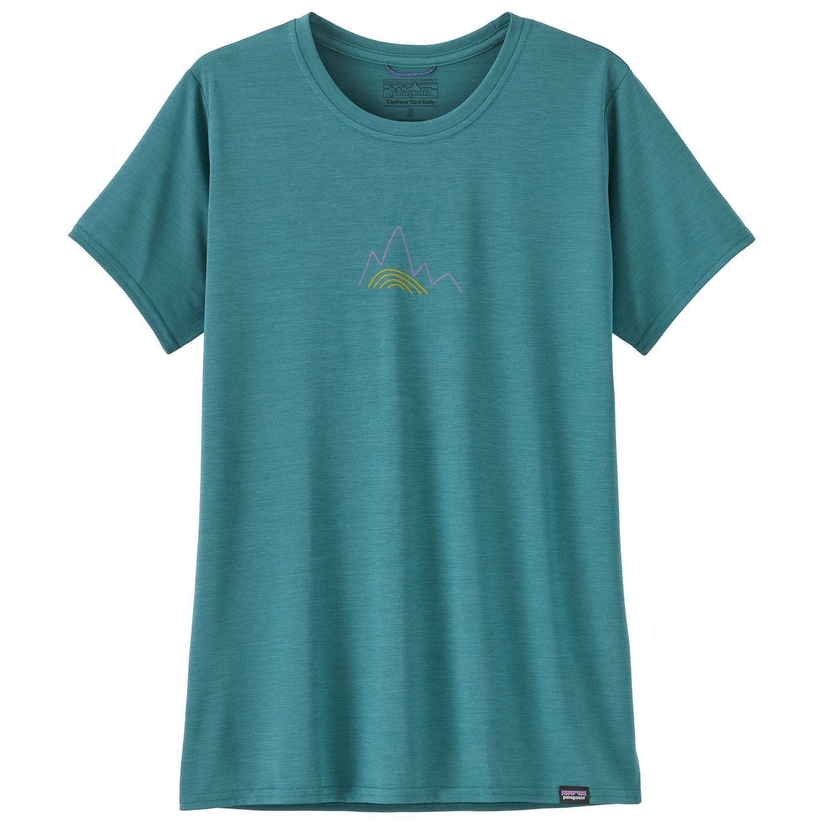 Patagonia Women's Capilene Cool Daily Graphic Shirt - Lands Berm Logo: Wetland Blue X-Dye Image 02