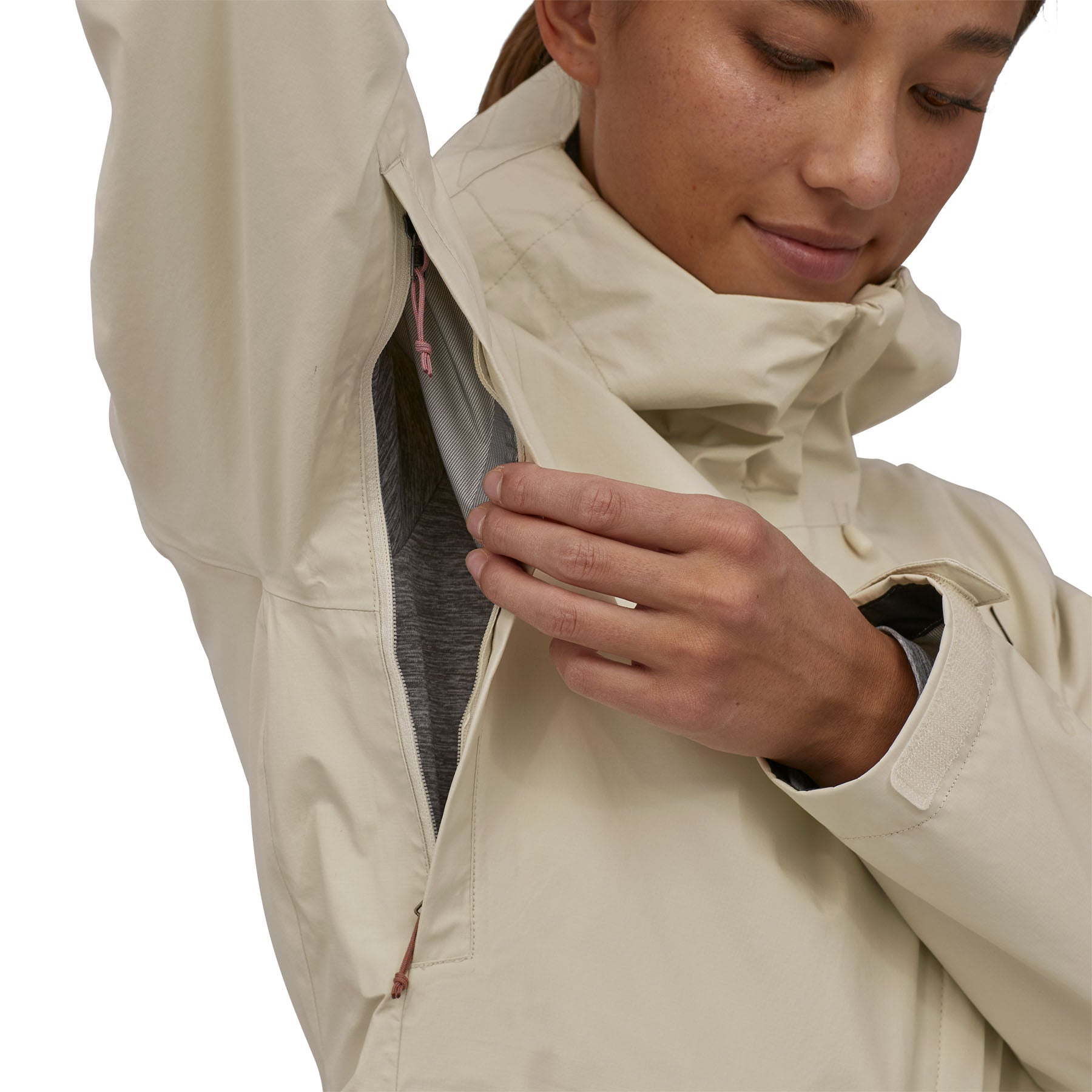 Patagonia Women's Torrentshell 3L Rain Jacket Wool White Image 10
