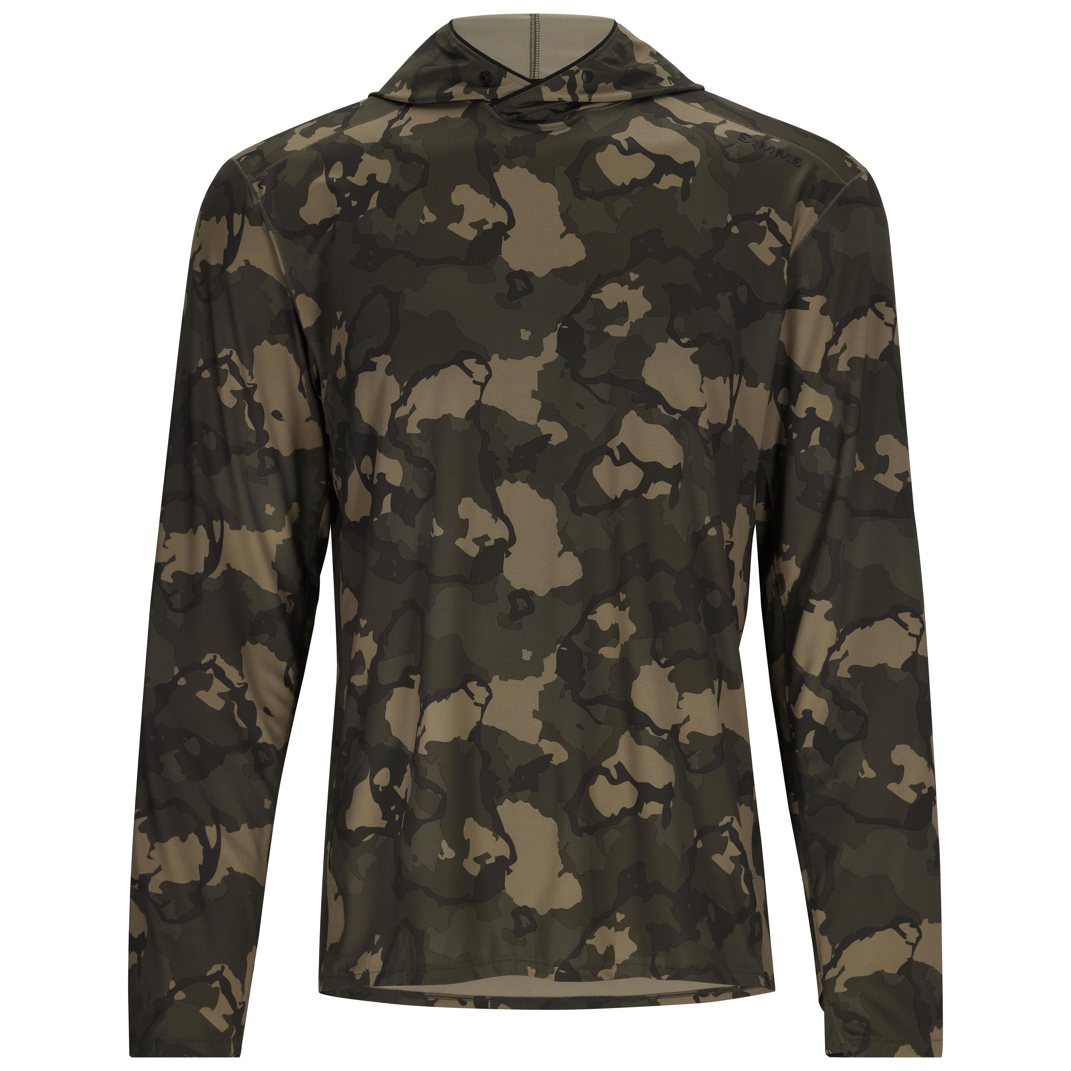 Simms Bugstopper SolarFlex Hoody Regiment Camo Olive Drab Image 01