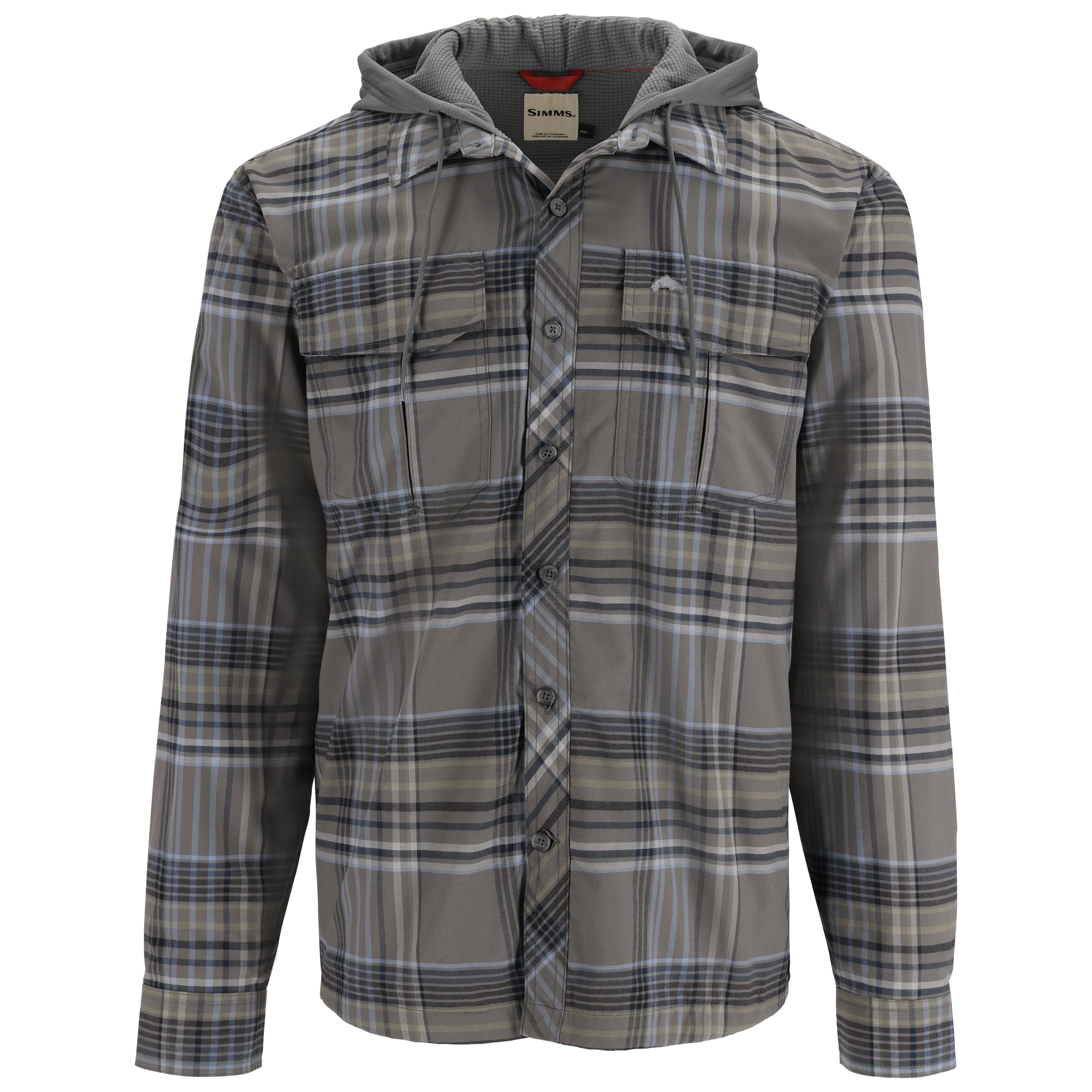 Simms Coldweather Hoody Gunmetal Neo Plaid Image 01