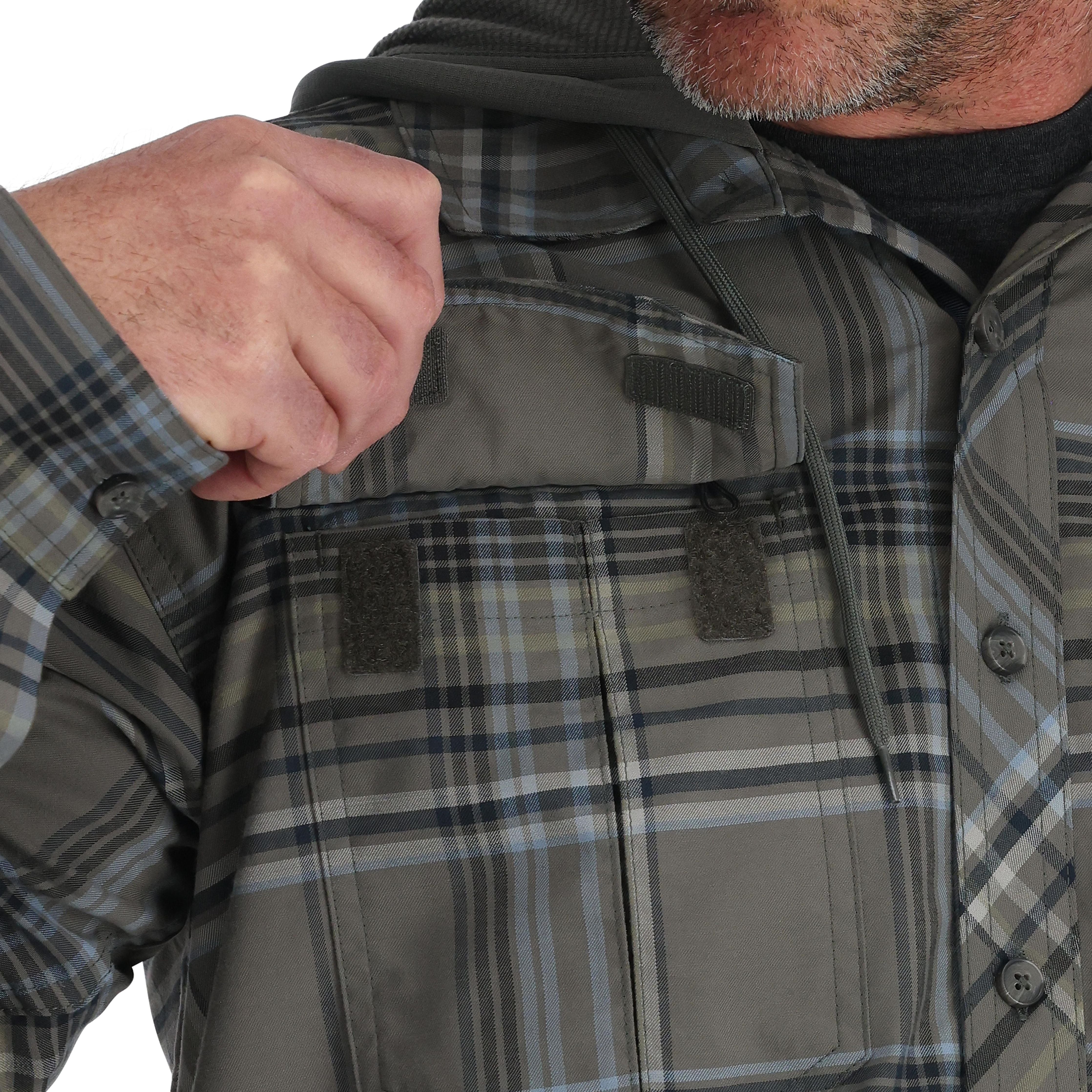 Simms Coldweather Hoody Gunmetal Neo Plaid Image 05