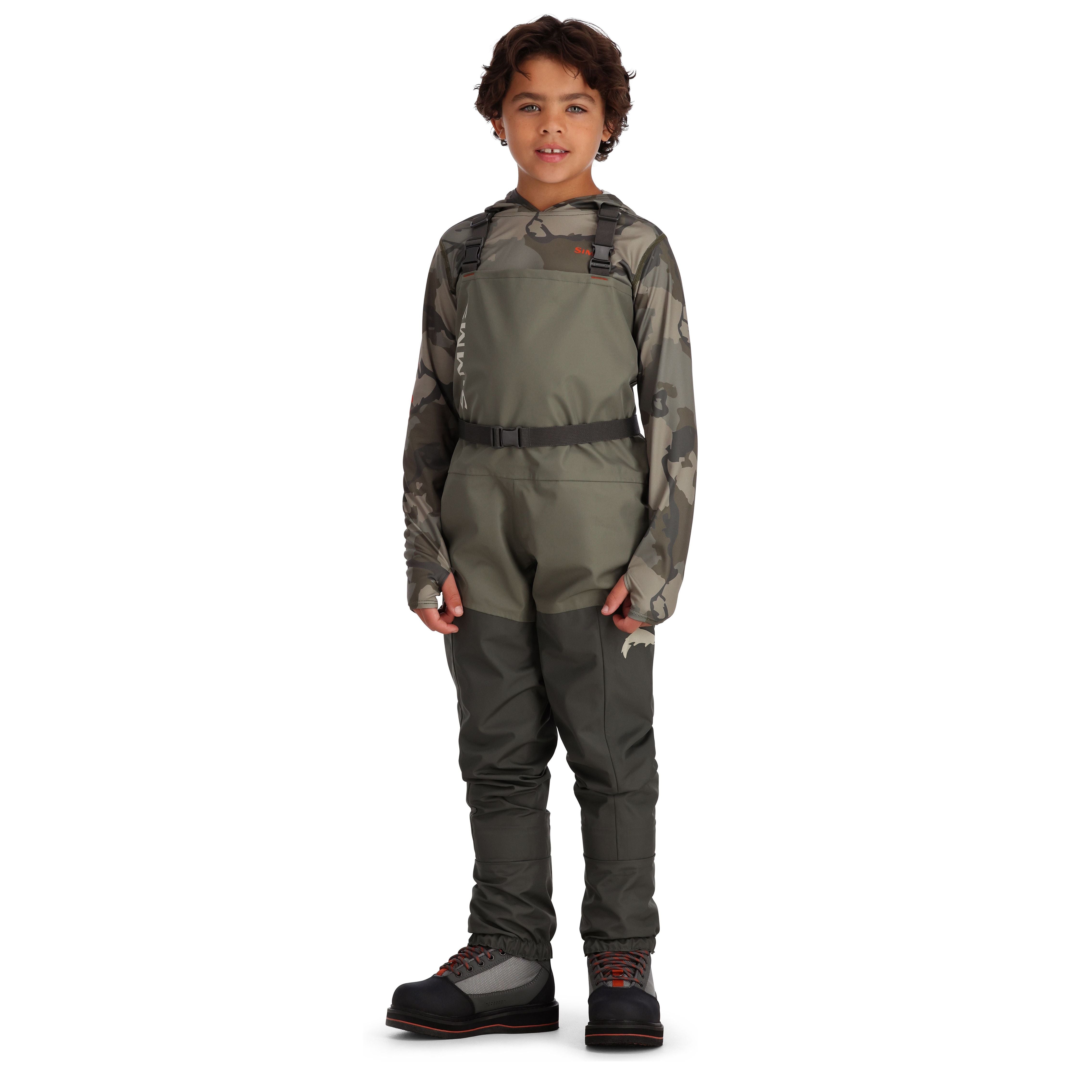 Simms Kid's Tributary Stockingfoot Waders Basalt Image 02
