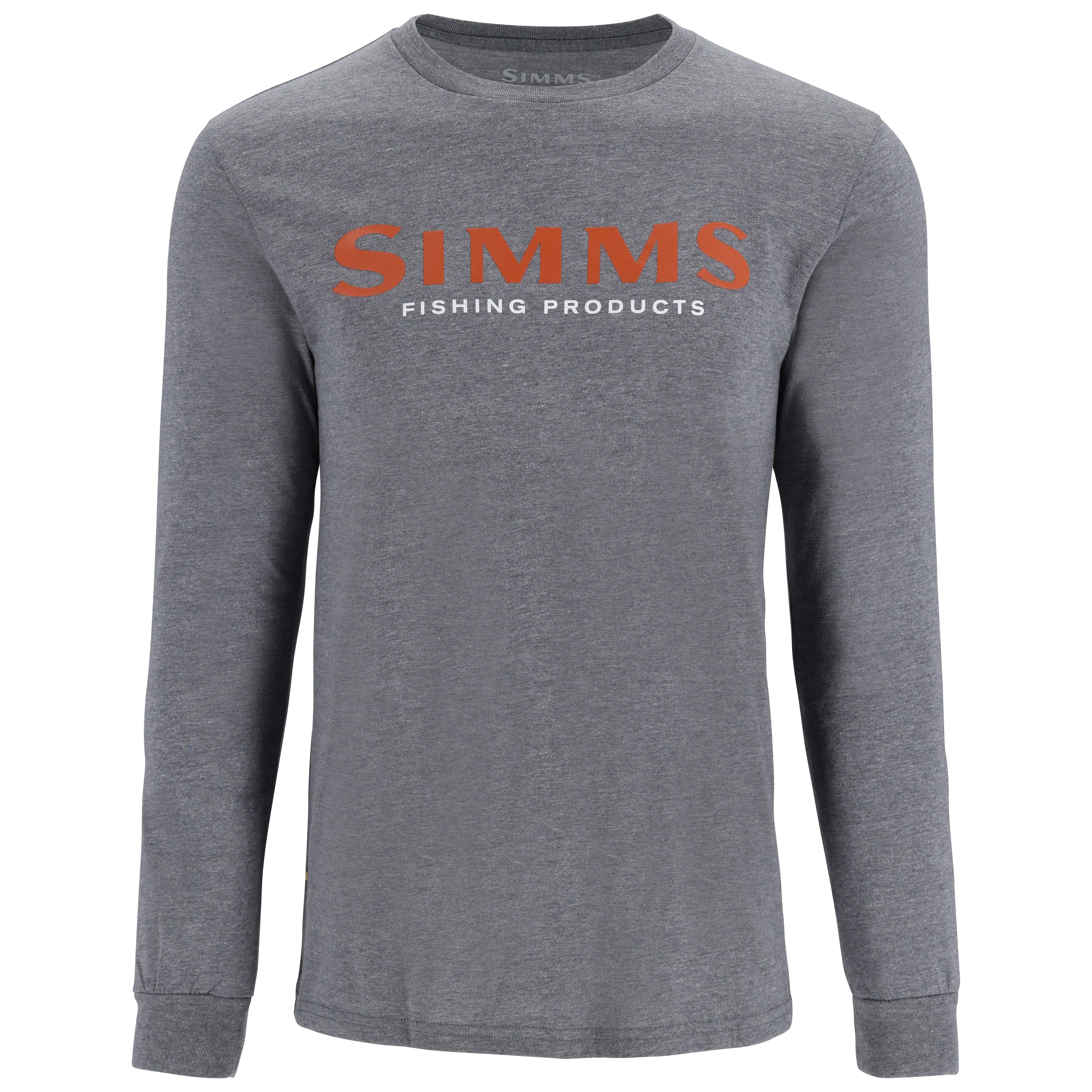 Simms Logo LS T-Shirt Athletic Heather Image 01