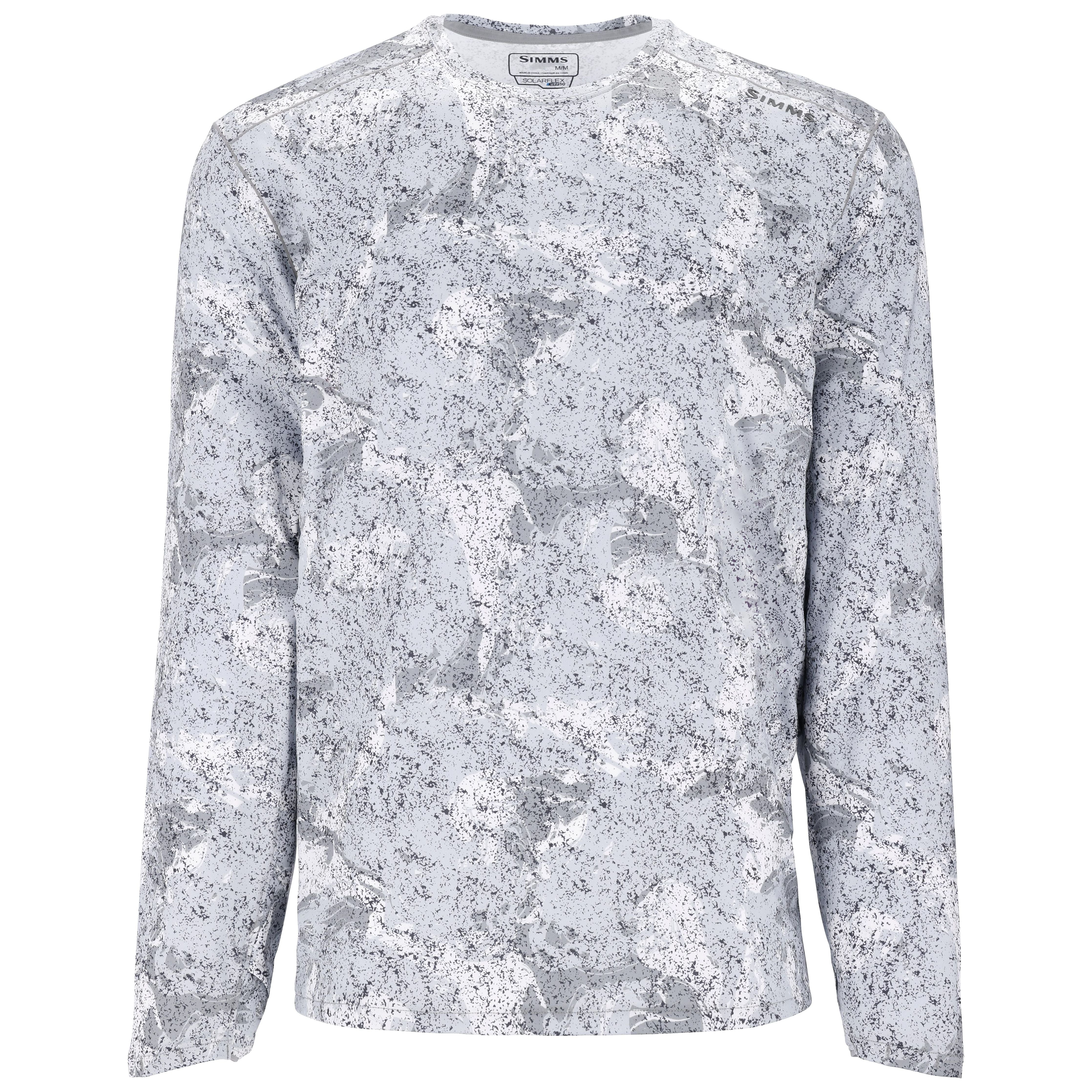 Simms Men's SolarFlex Crew Back Eddy White Image 01