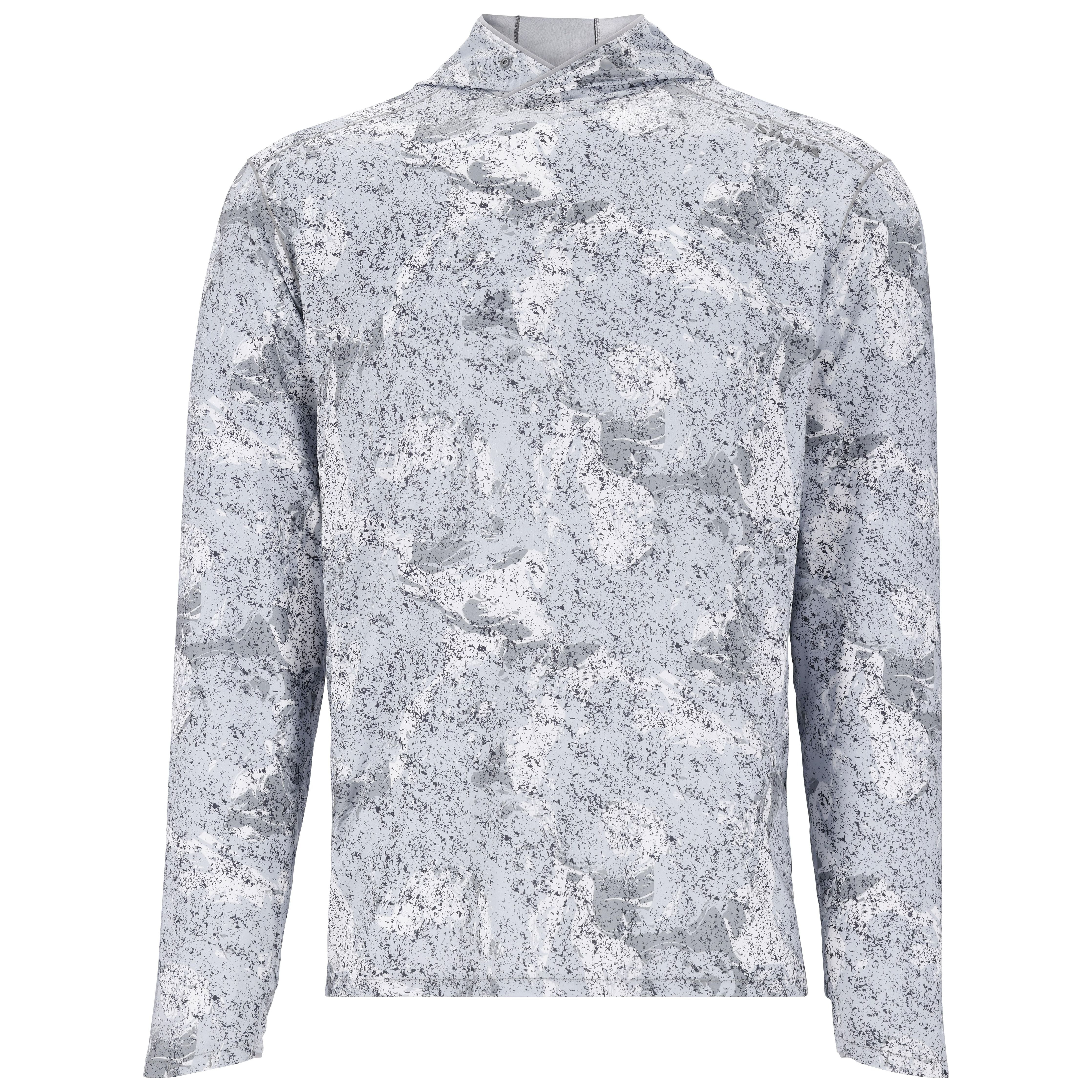 Simms Men's SolarFlex Hoody Back Eddy White Image 01