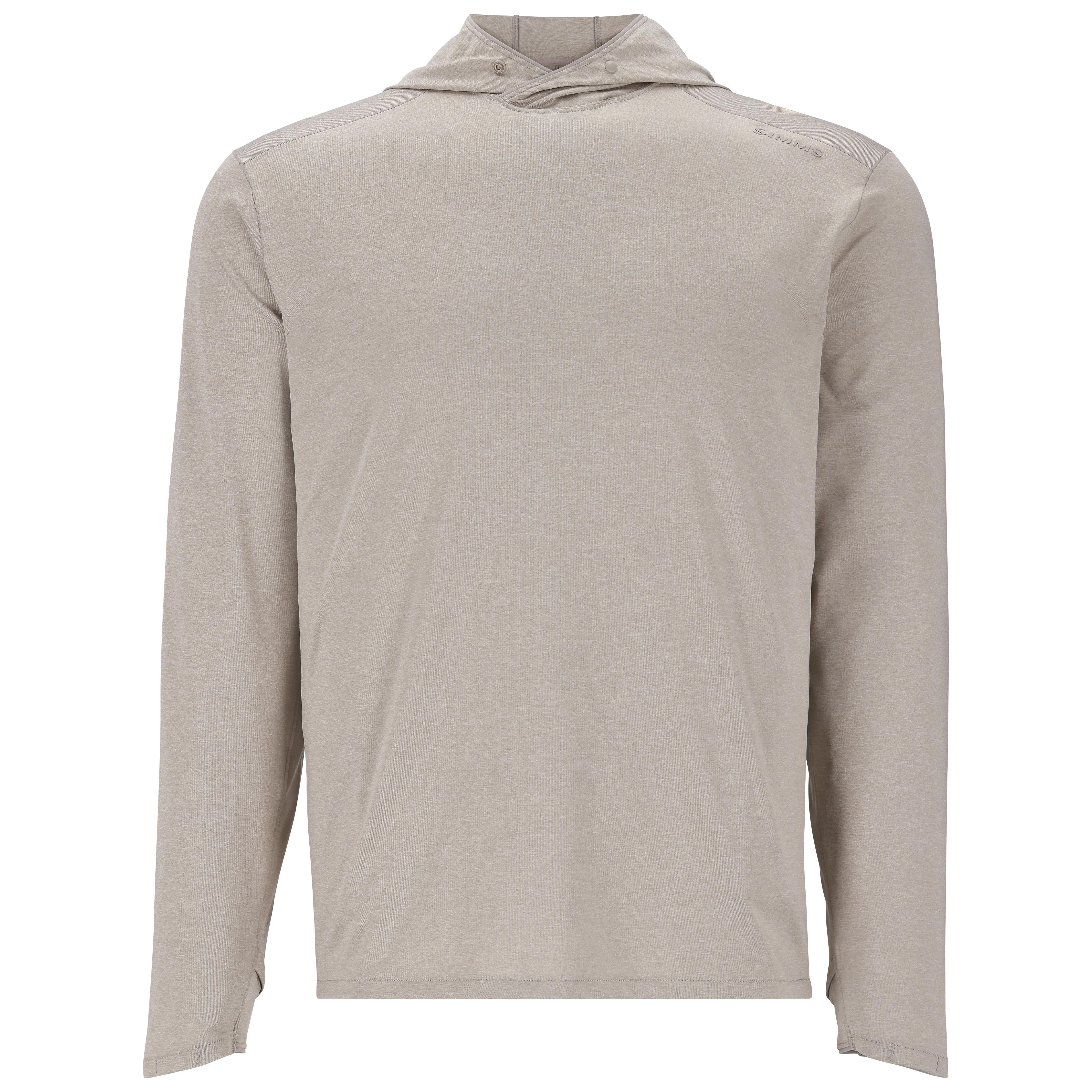 Simms Men's SolarFlex Hoody Dolomite Heather Image 01