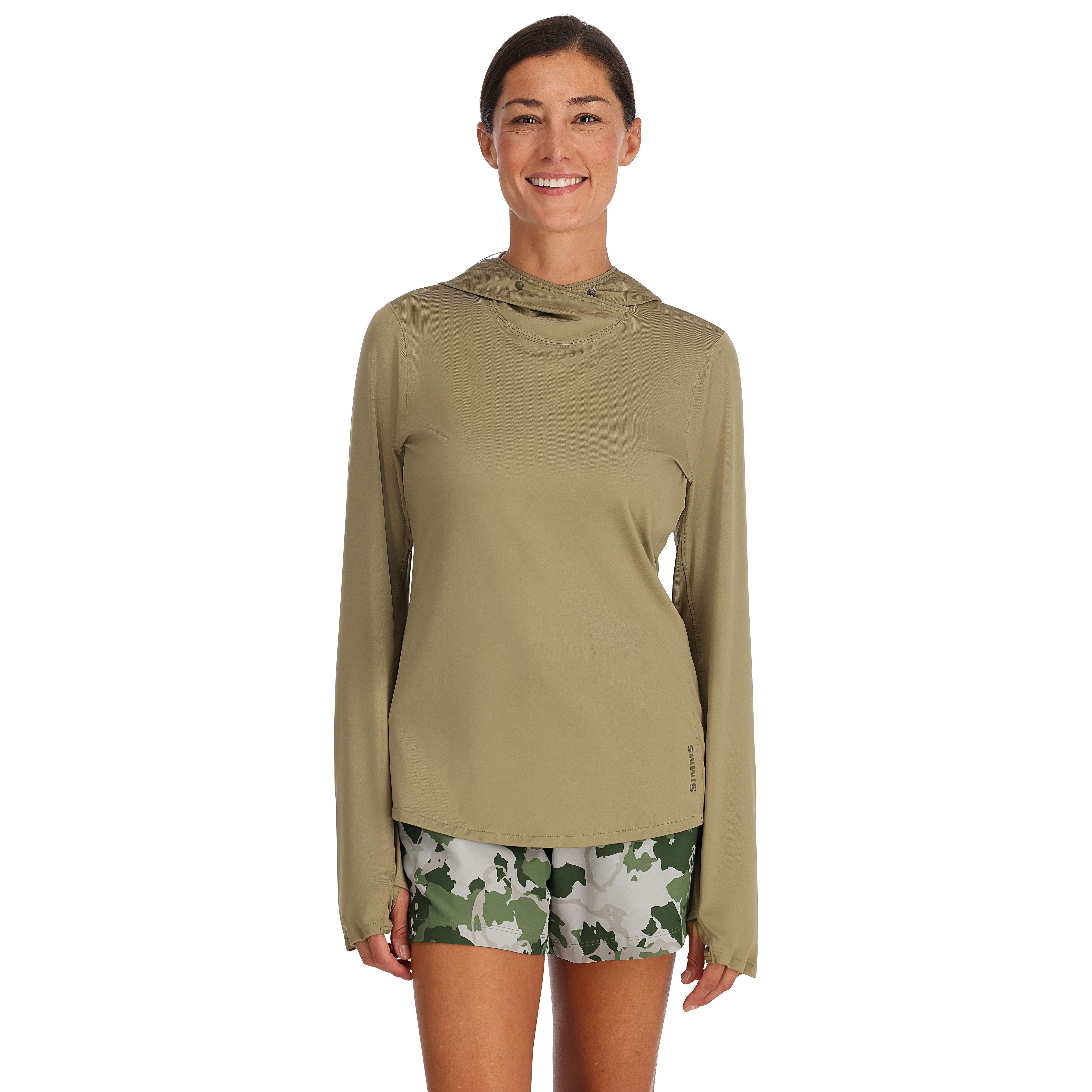 Simms Women's BugStopper SolarFlex Hoody Bay Leaf Image 02