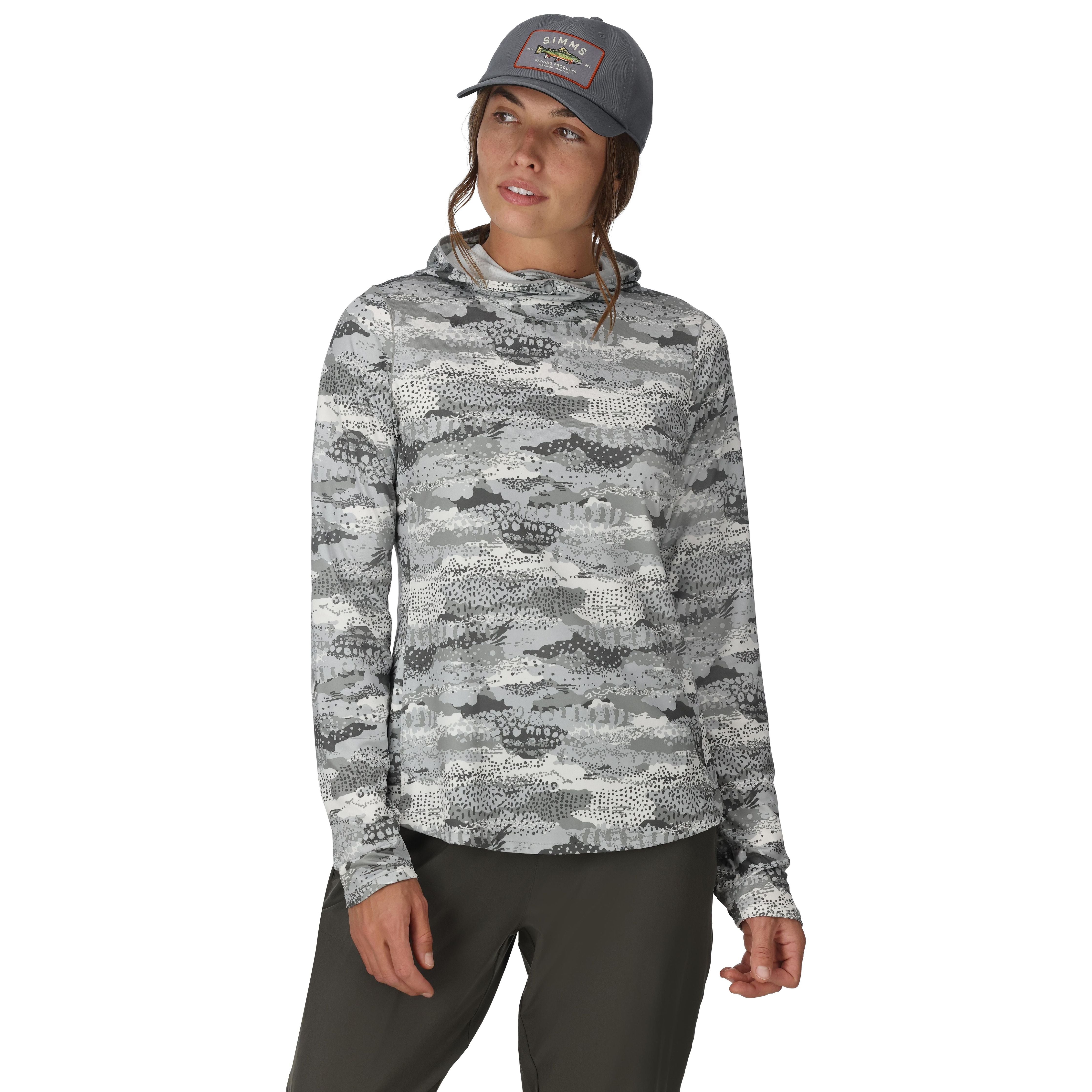 Simms Women's BugStopper SolarFlex Hoody Shroud Sterling Image 02
