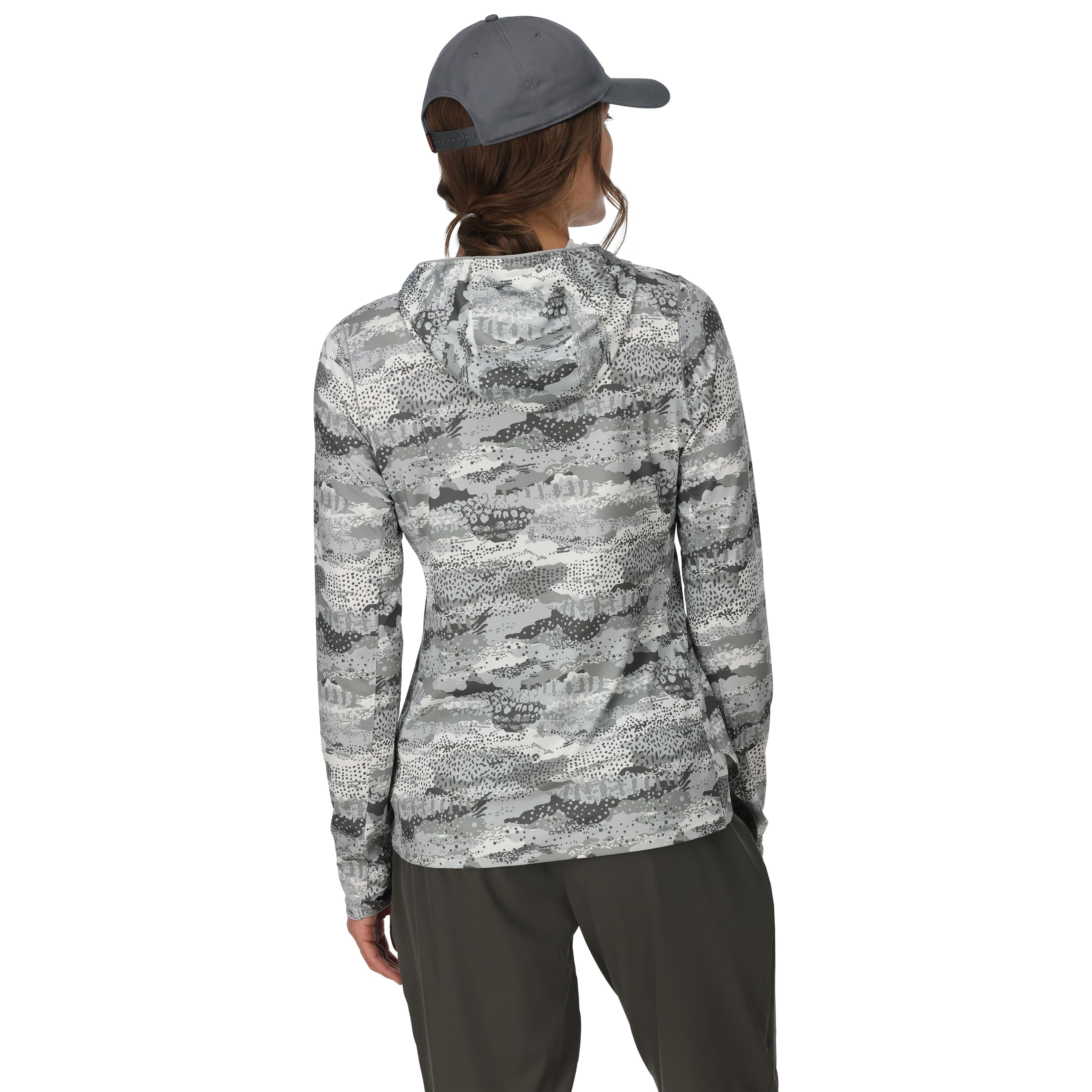 Simms Women's BugStopper SolarFlex Hoody Shroud Sterling Image 03