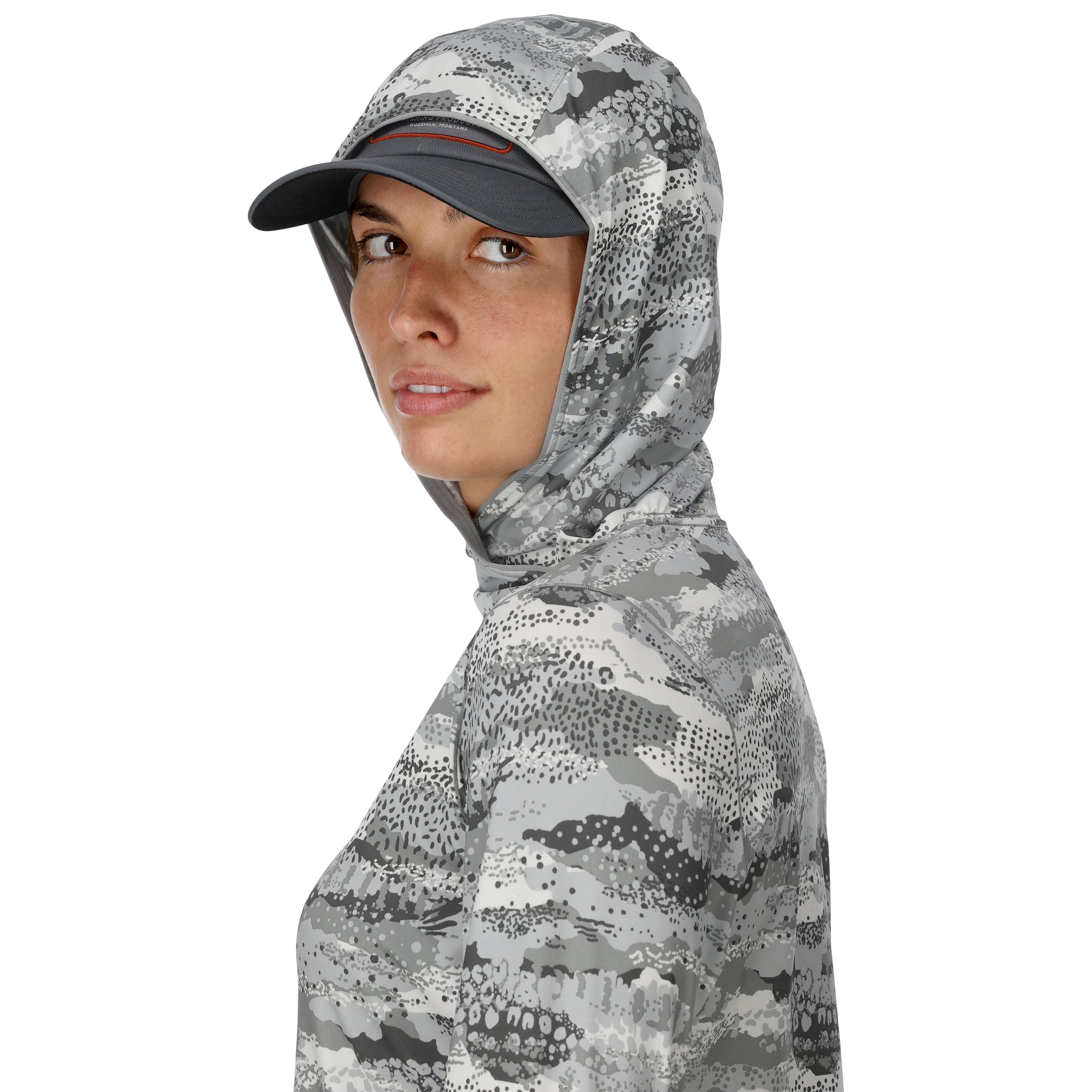 Simms Women's BugStopper SolarFlex Hoody Shroud Sterling Image 04