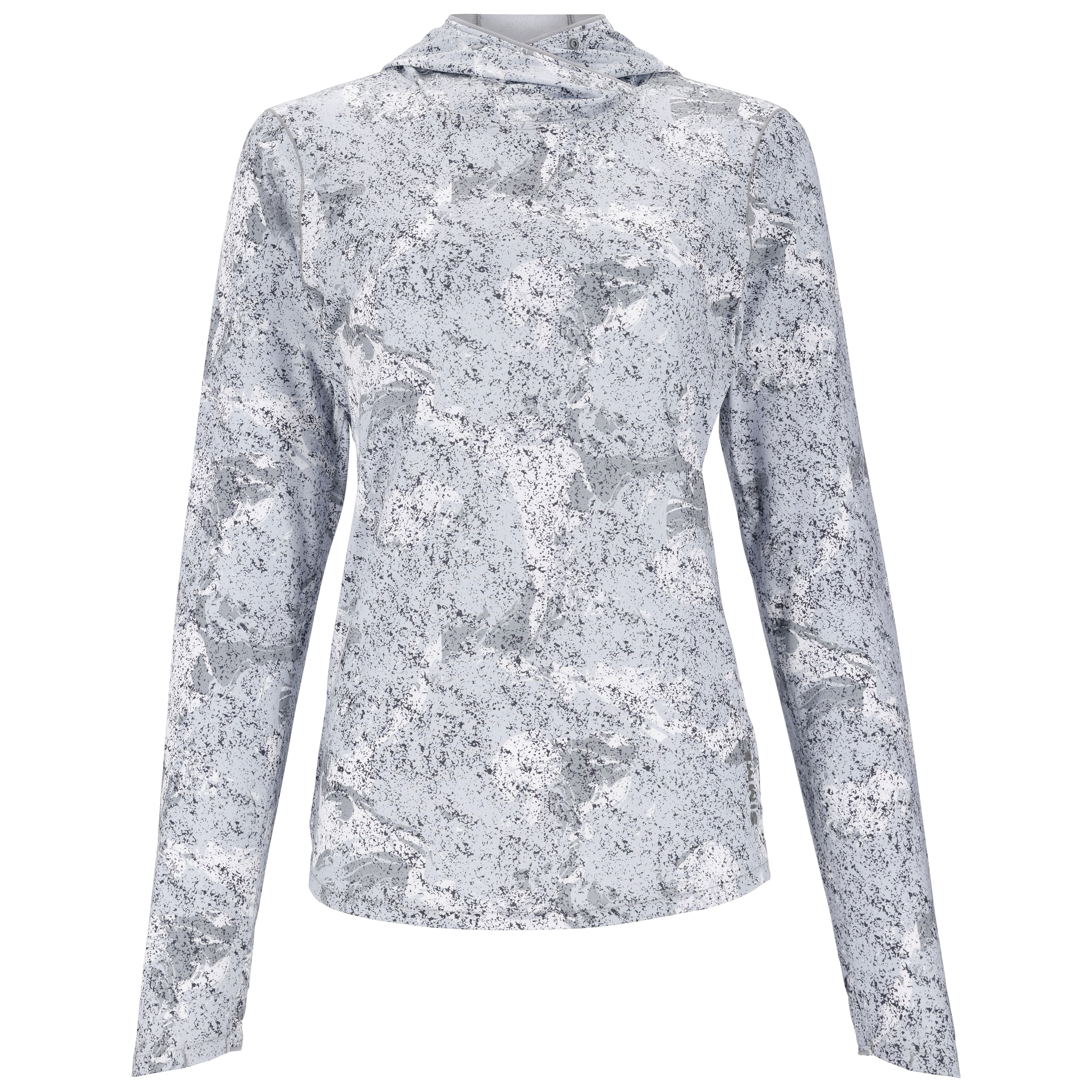 Simms Women's SolarFlex Hoody Back Eddy White Image 01