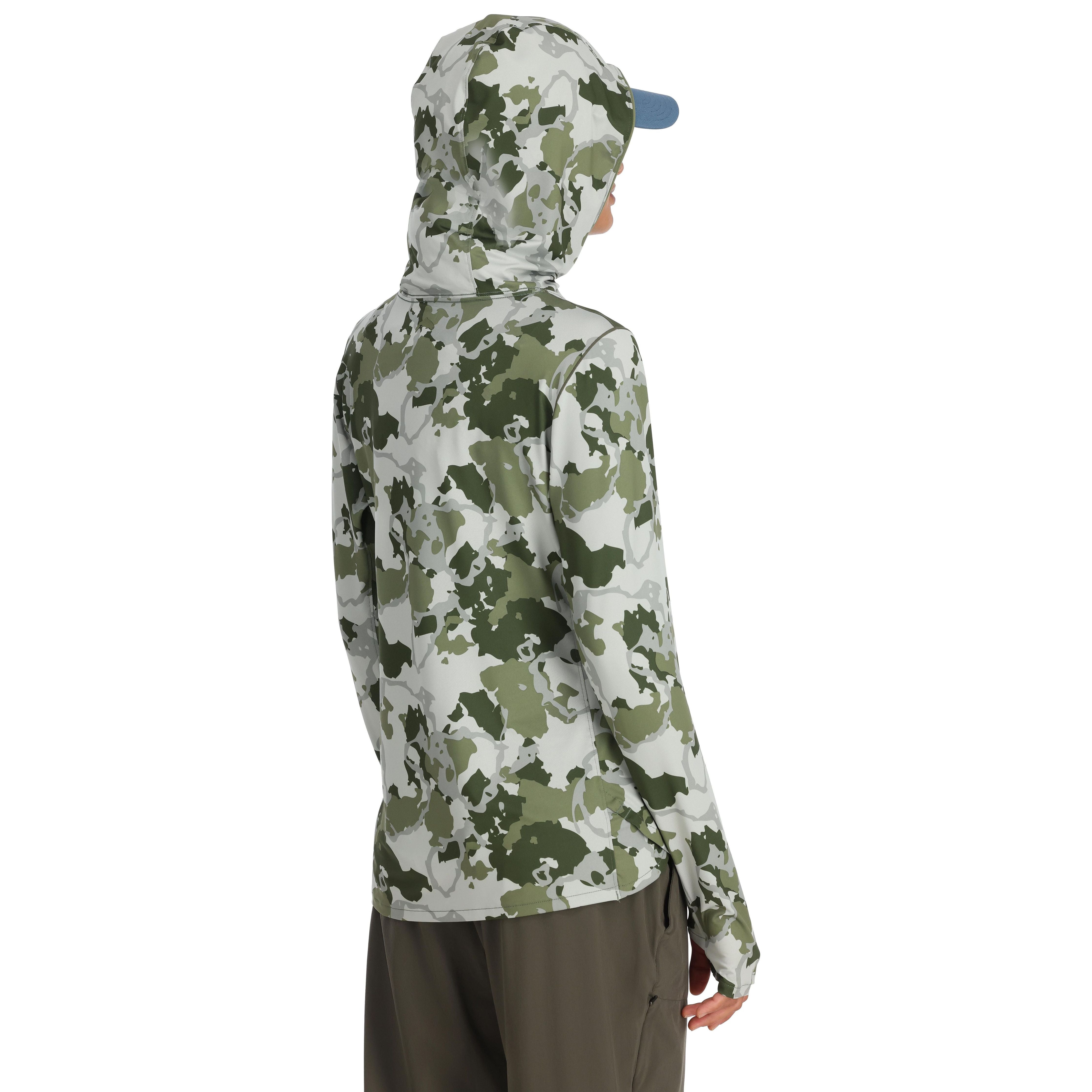 Simms Women's SolarFlex Hoody Regiment Camo Clover Image 03