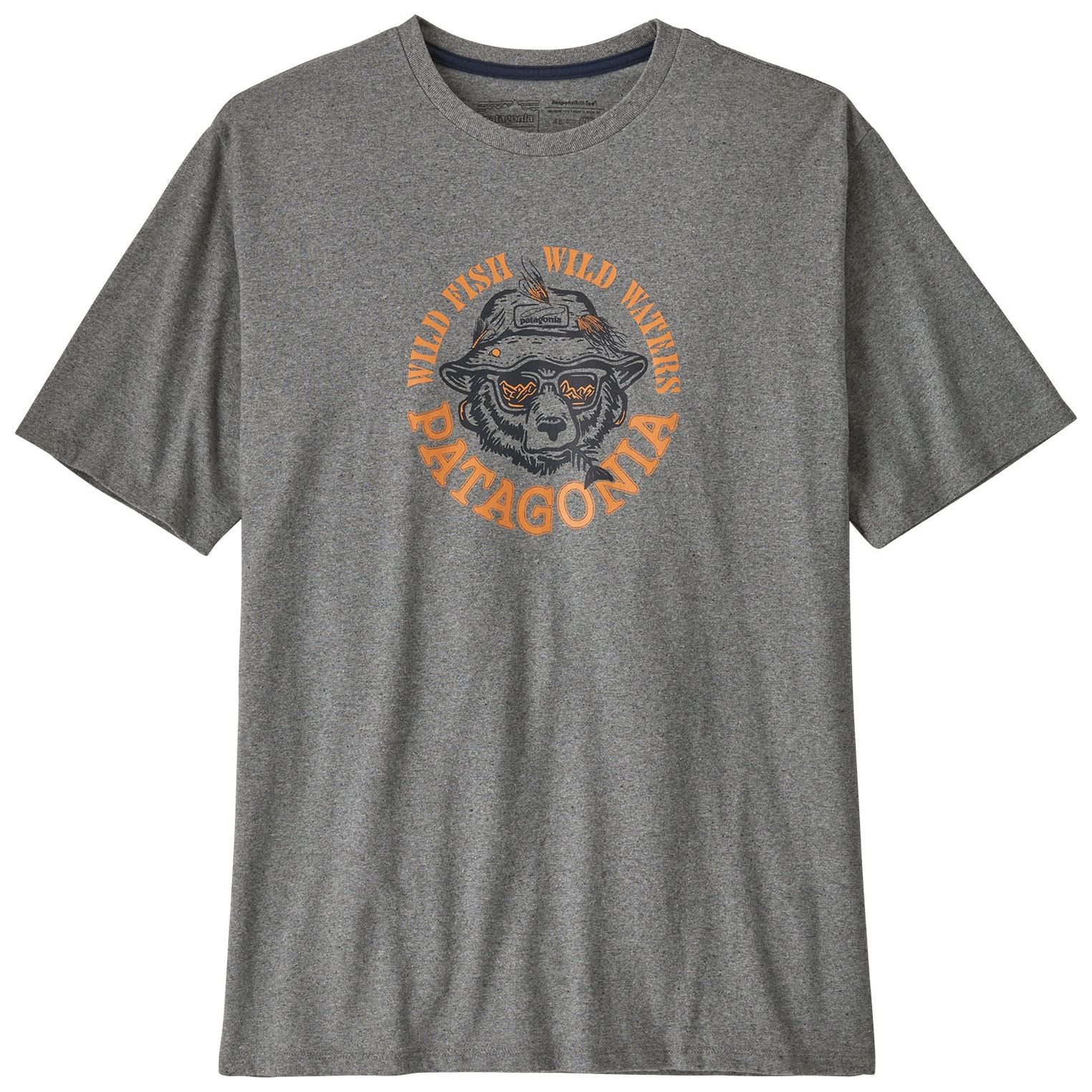 Patagonia Men's Take a Stand Responsibili-Tee Wild Grizz: Gravel Heather Image 01