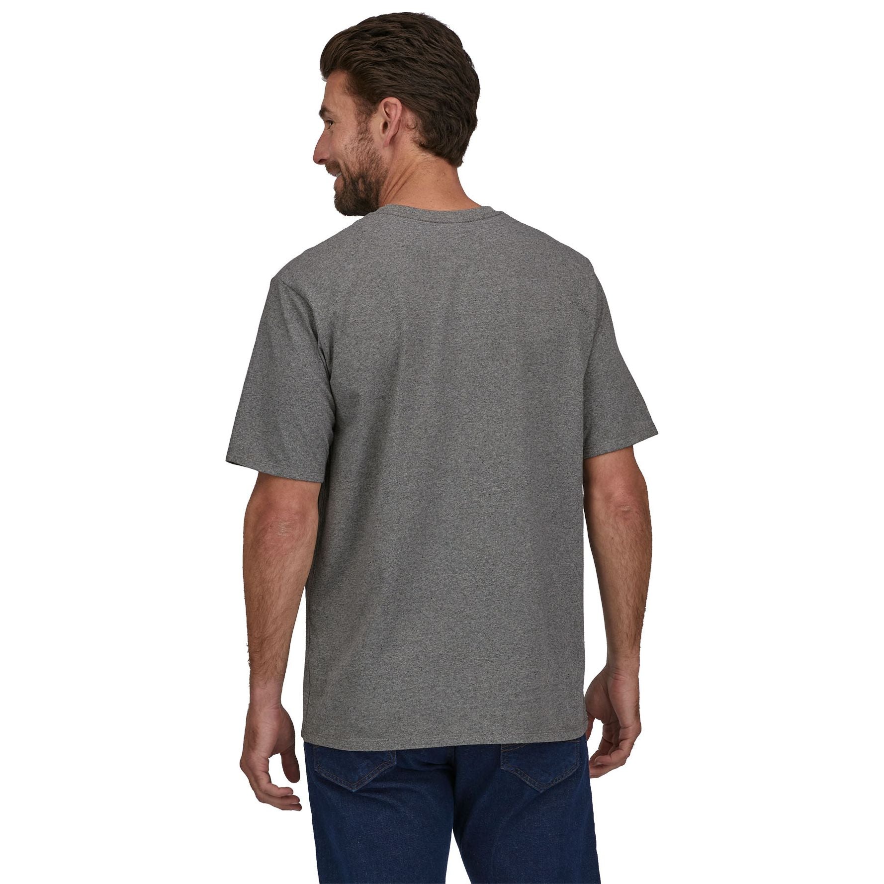 Patagonia Men's Take a Stand Responsibili-Tee Wild Grizz: Gravel Heather Image 03