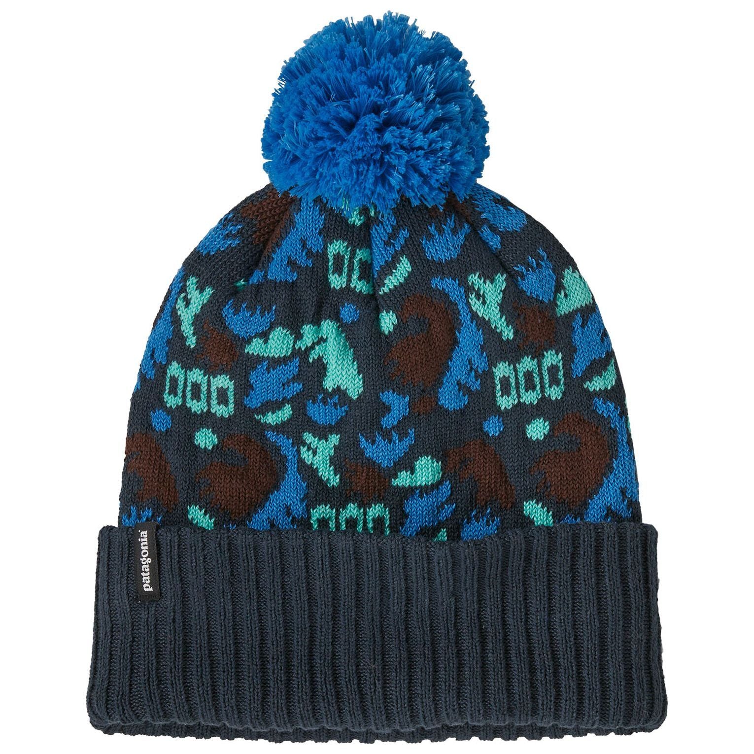 Patagonia Powder Town Beanie Across Oceans: Smolder Blue Image 01