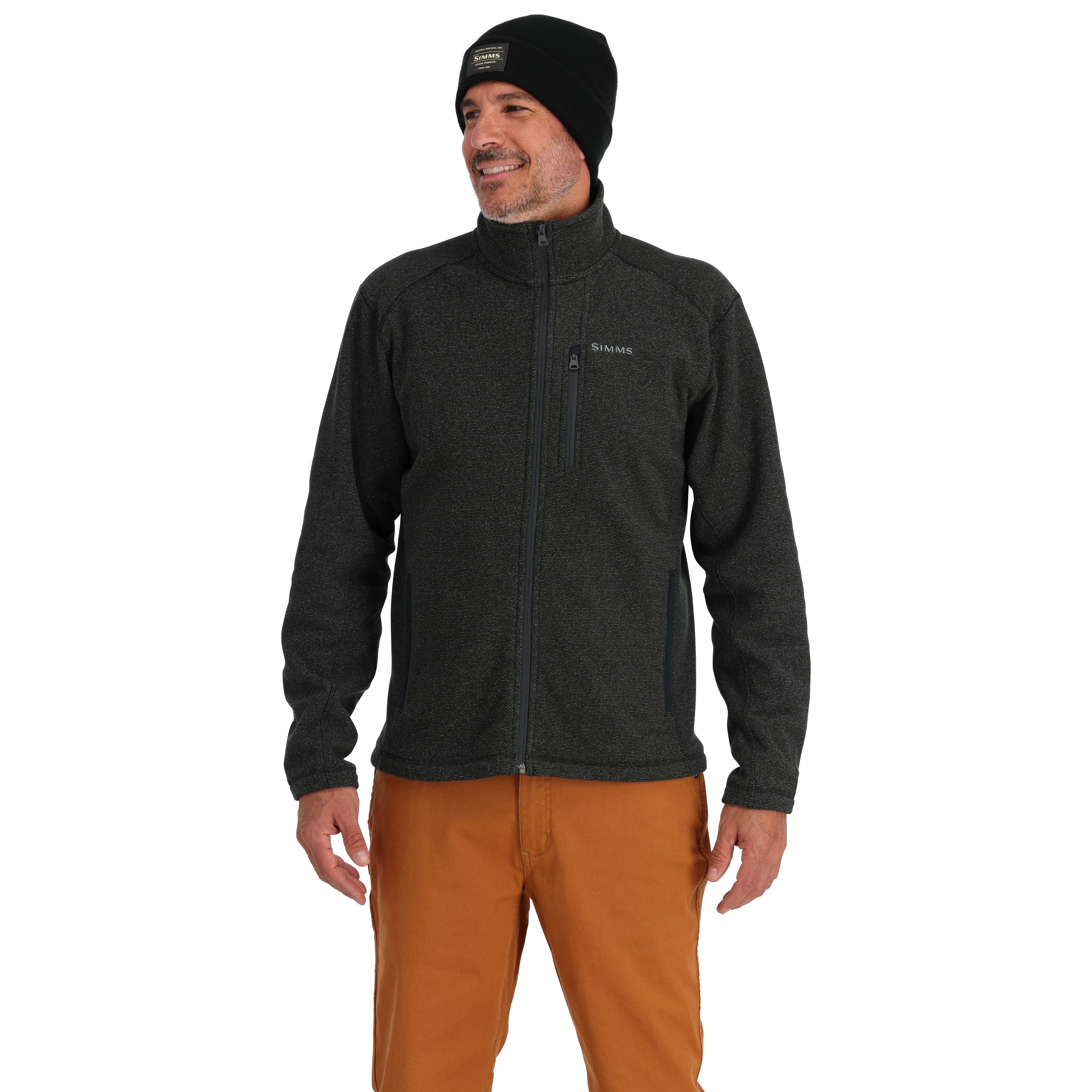 Simms Rivershed Full Zip Black Heather Image 02