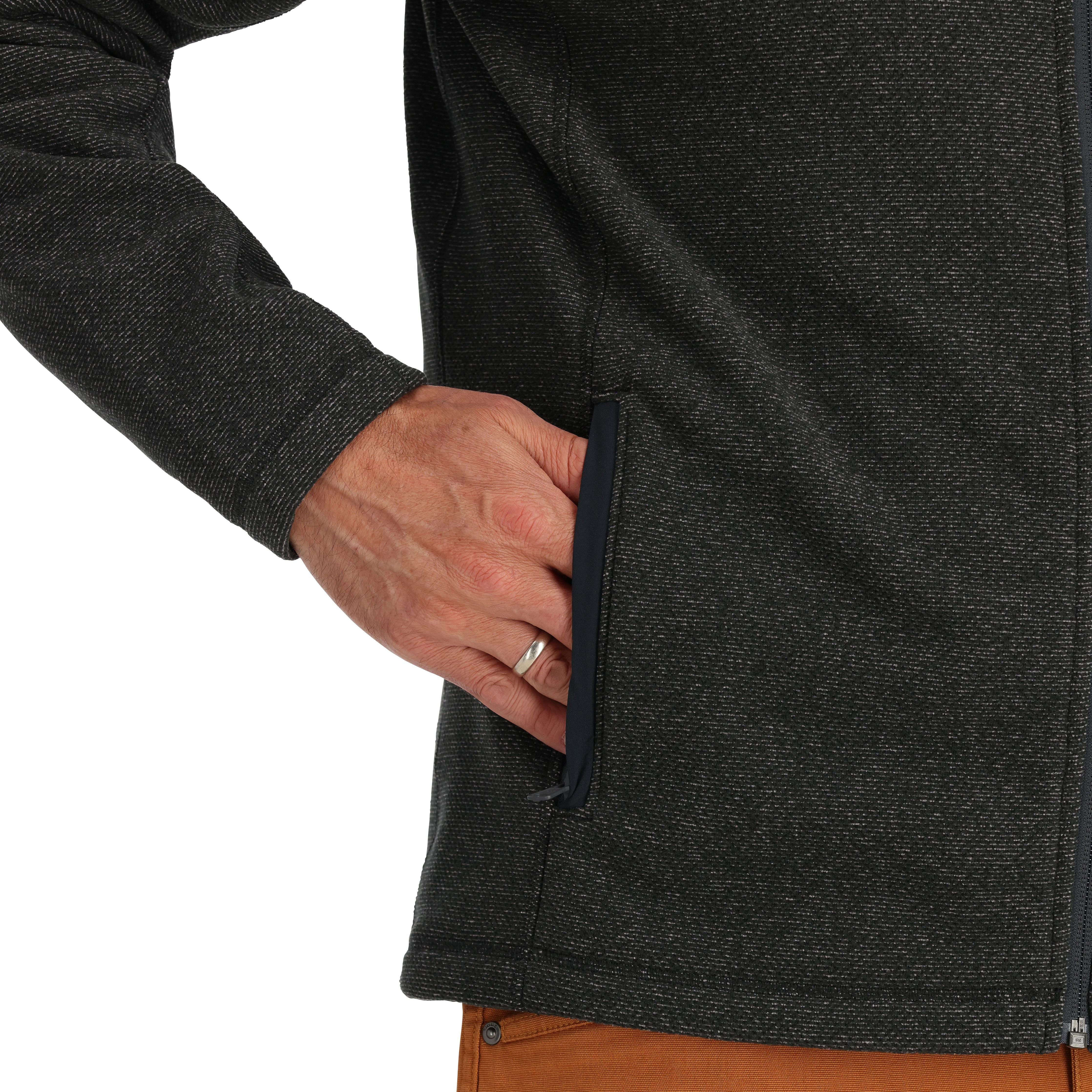 Simms Rivershed Full Zip Black Heather Image 05
