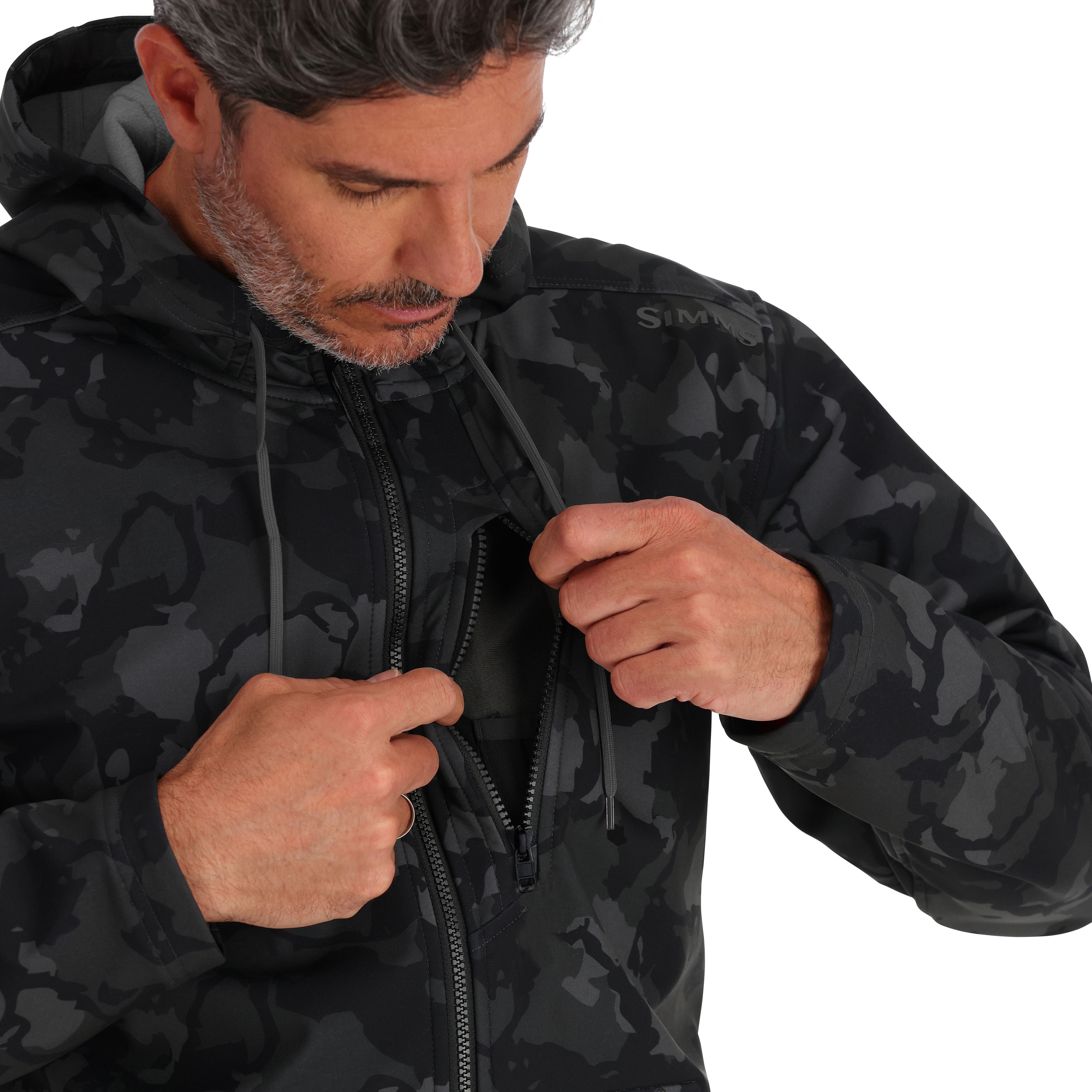 Simms Rogue Hoody Regiment Camo Carbon Image 05