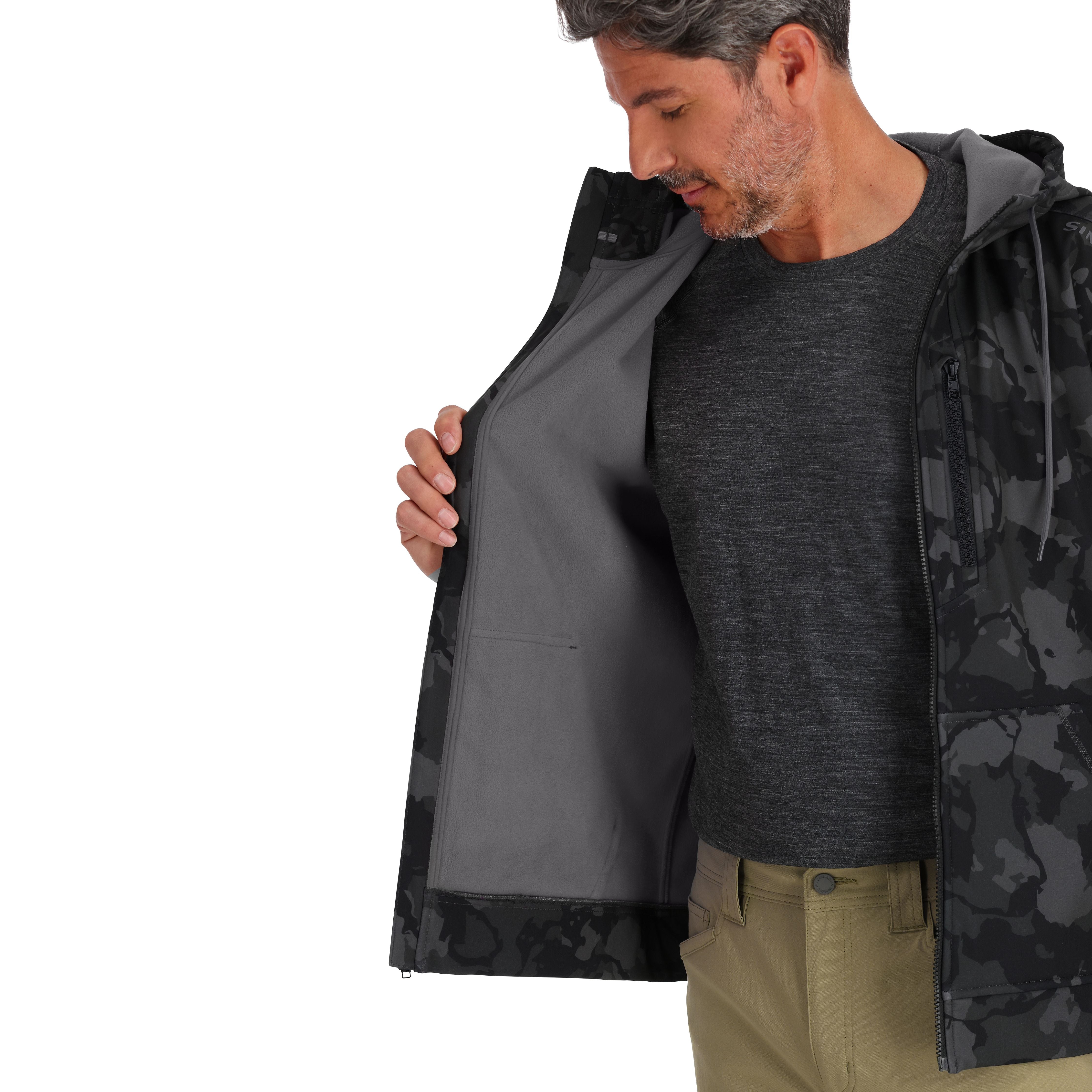 Simms Rogue Hoody Regiment Camo Carbon Image 06