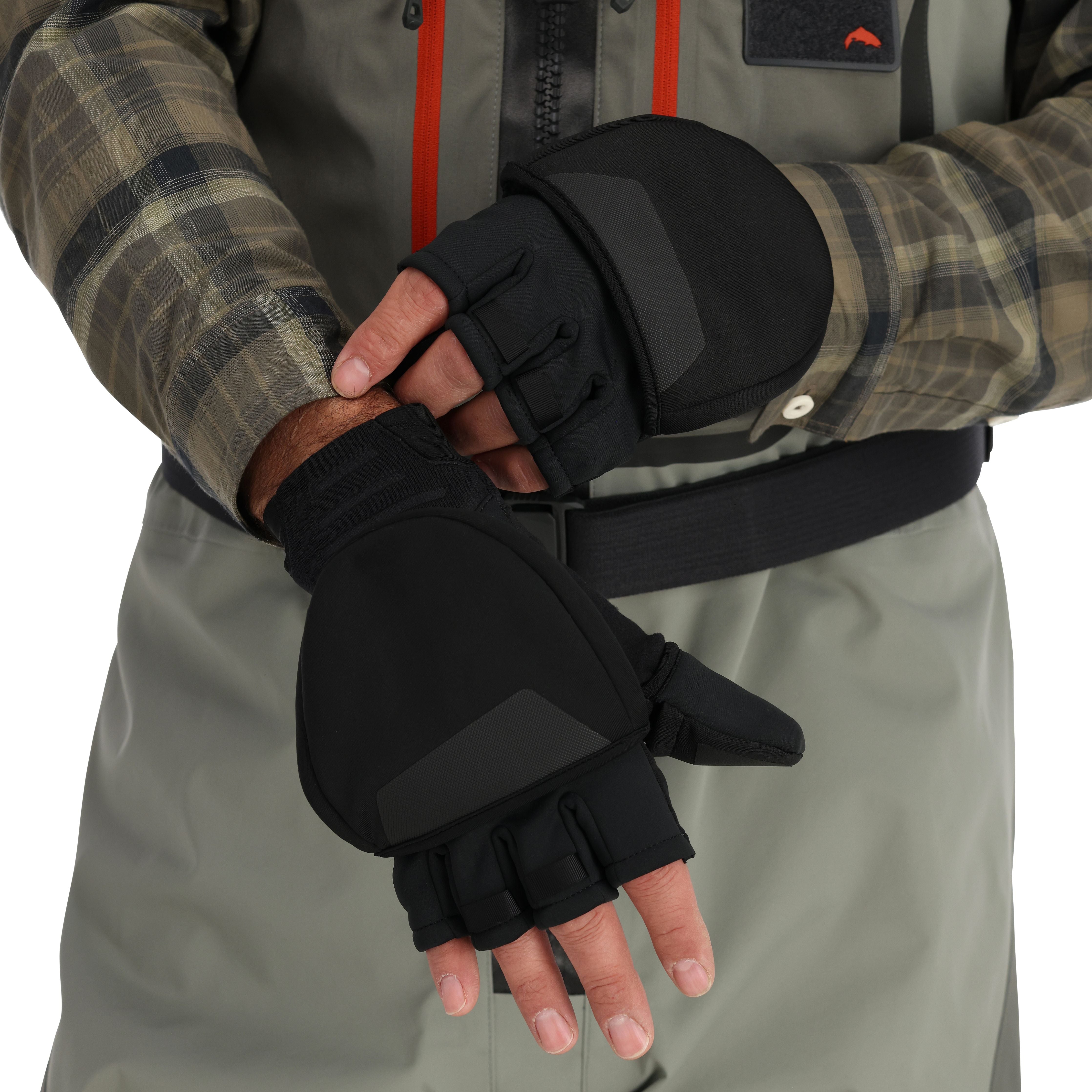 Simms WINDSTOPPER Foldover Mitt Black Image 06