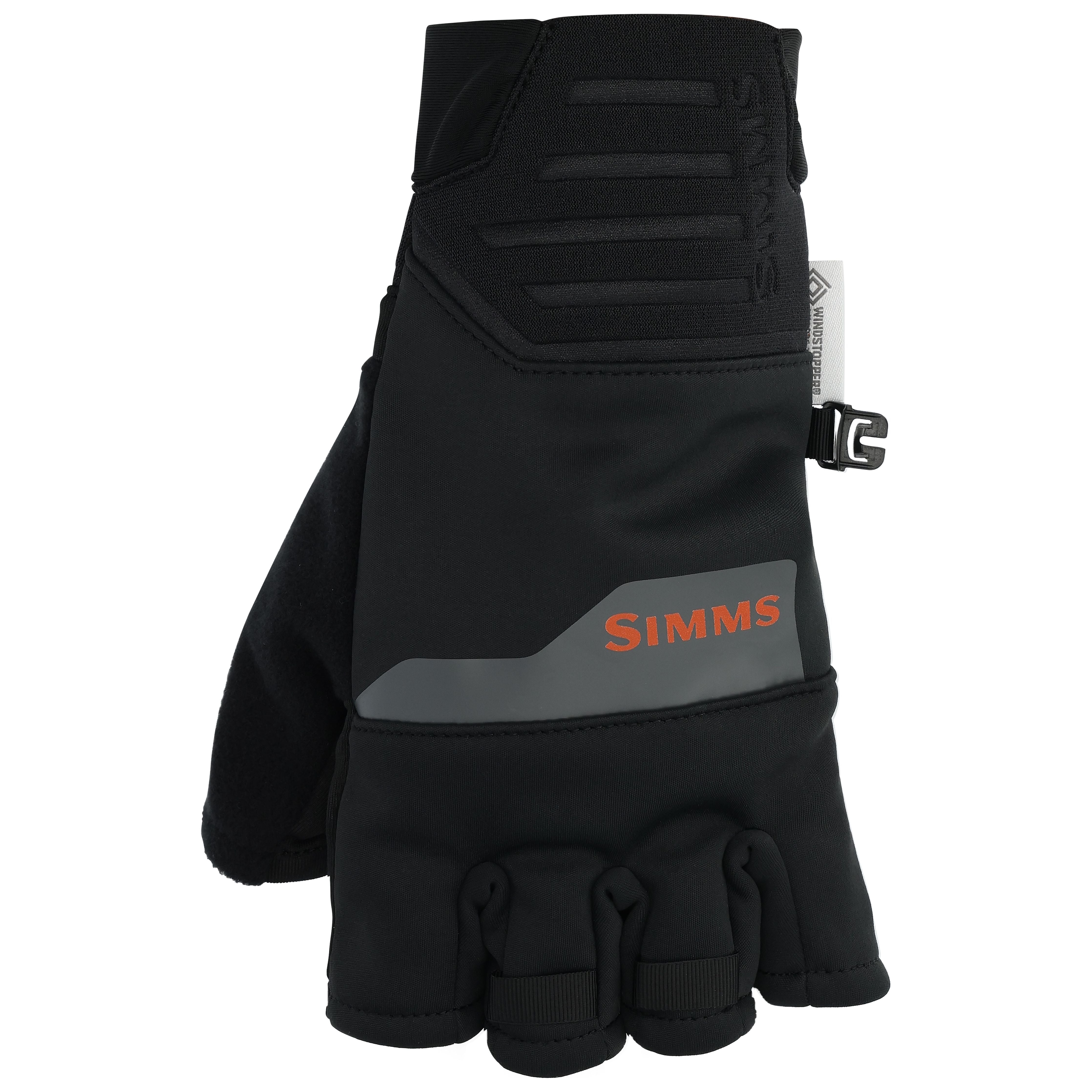 Simms WINDSTOPPER Half-Finger Glove Black Image 01