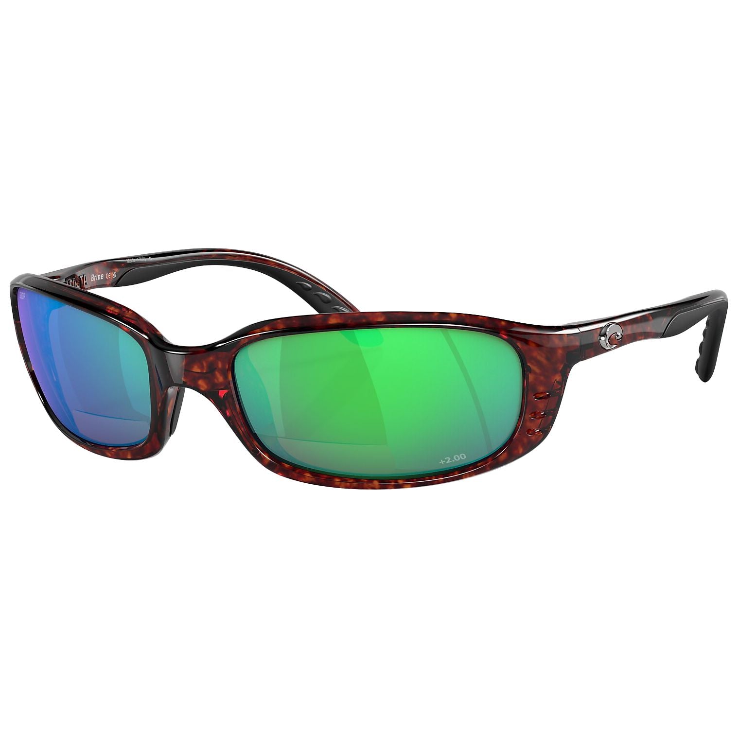 Costa Del Mar Brine Readers Tortoise - Green Mirror 580P C-Mate 2.00 Image 01