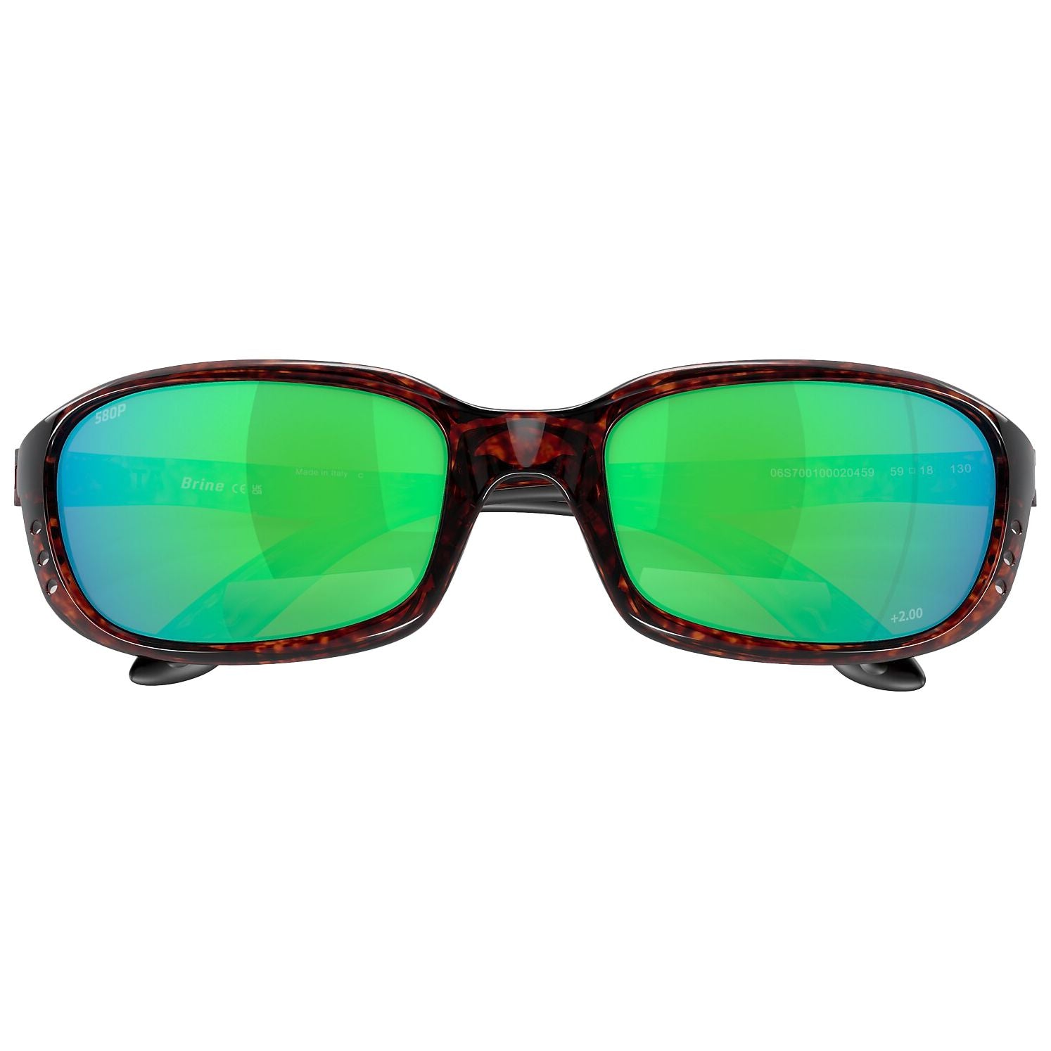 Costa Del Mar Brine Readers Tortoise - Green Mirror 580P C-Mate 2.00 Image 05