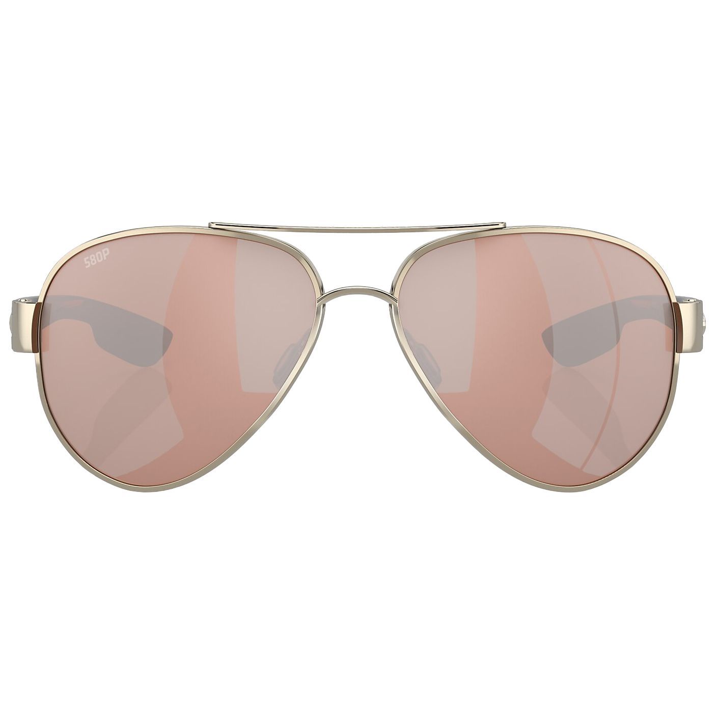 Costa Del Mar South Point Rose Gold / Light Tortoise Temples - Copper Silver Mirror 580P Image 02