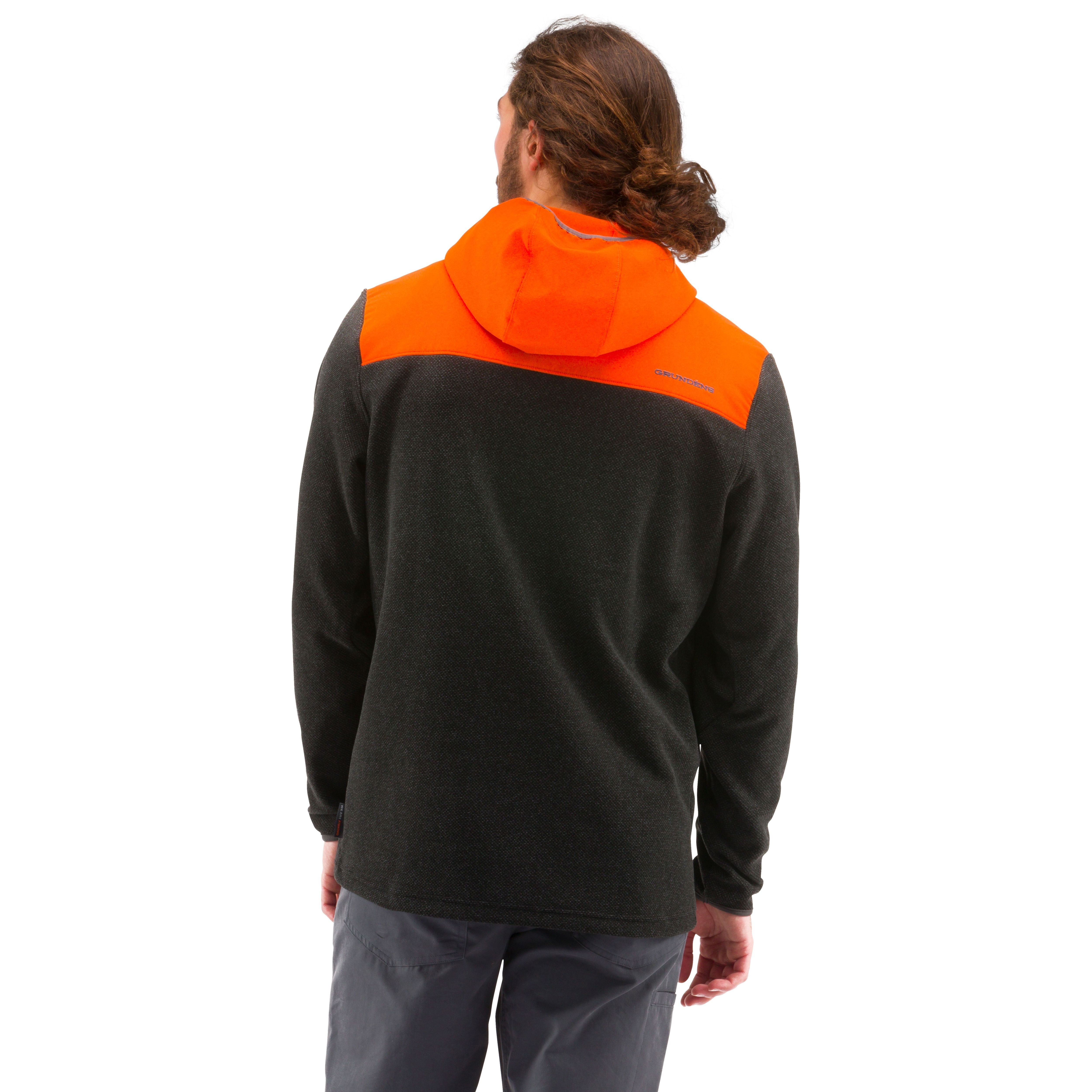 Grundens Men's Bering Pro Fleece 1/4 Zip Red Orange Image 04