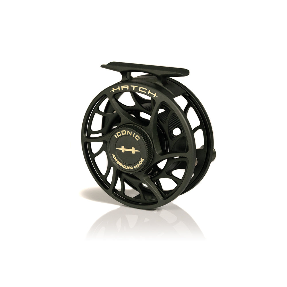 Hatch Custom Gargoyle Green Iconic Fly Reel - 4 Plus LA