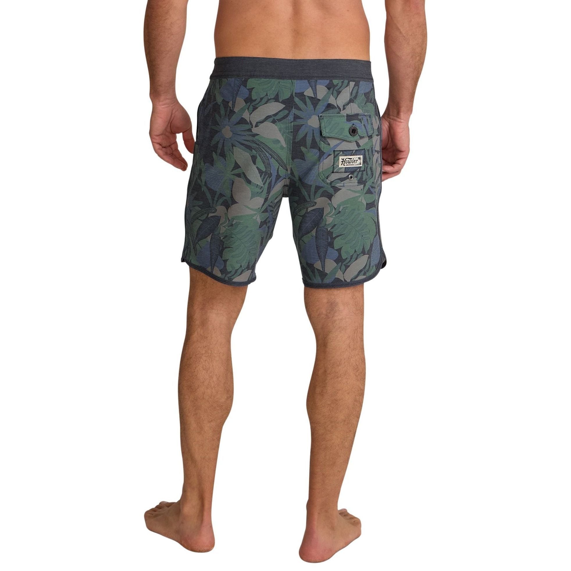 Howler Brothers Bruja Boardshorts Tropical Dimension : Antique Black Image 05