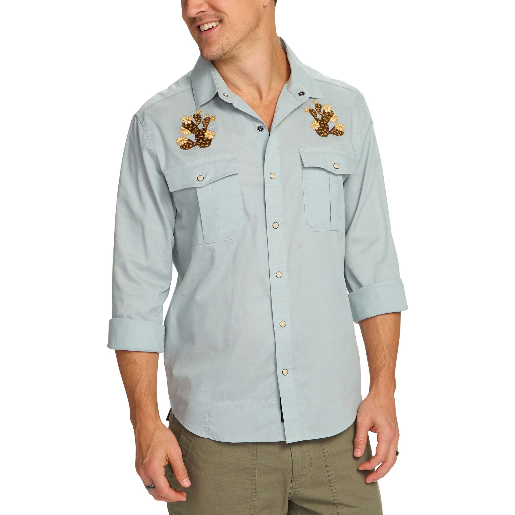 Howler Brothers Gaucho Snapshirt Prickly Pears Image 03