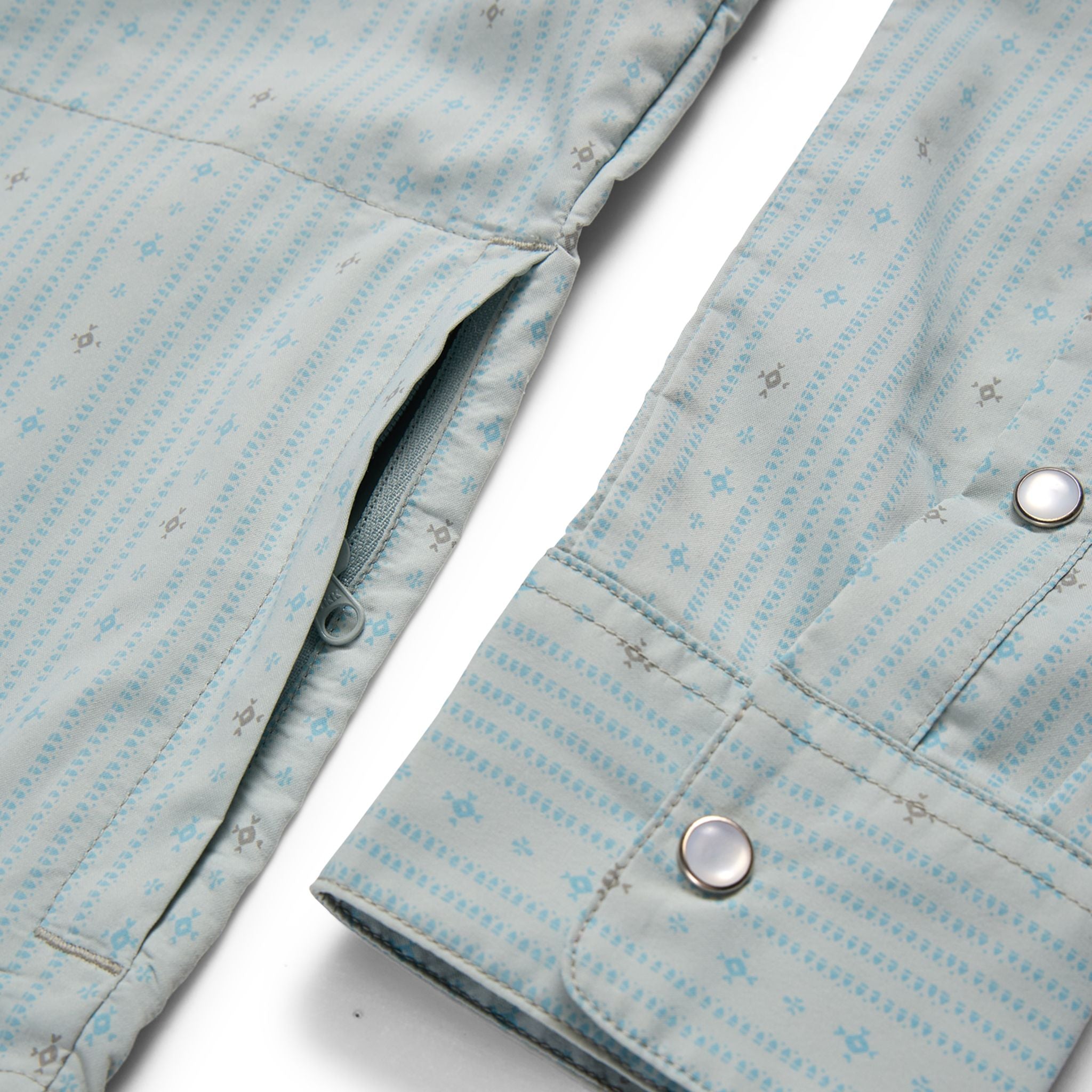 Howler Brothers H Bar B Tech Longsleeve Supernova Stripe : Ash Blue Image 03