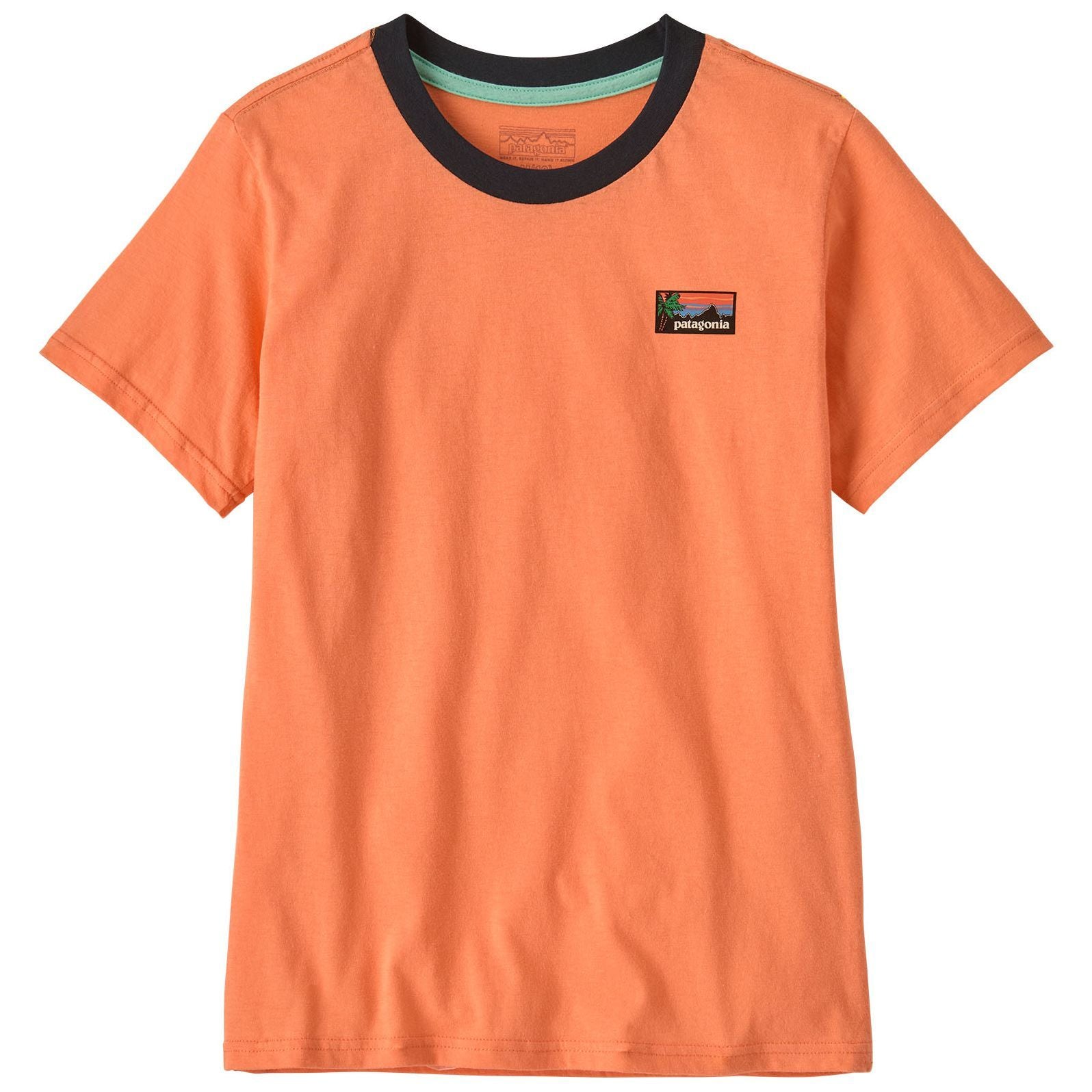 Patagonia Kid's Graphic T-Shirt Tidal Threads: Peach Sherbet