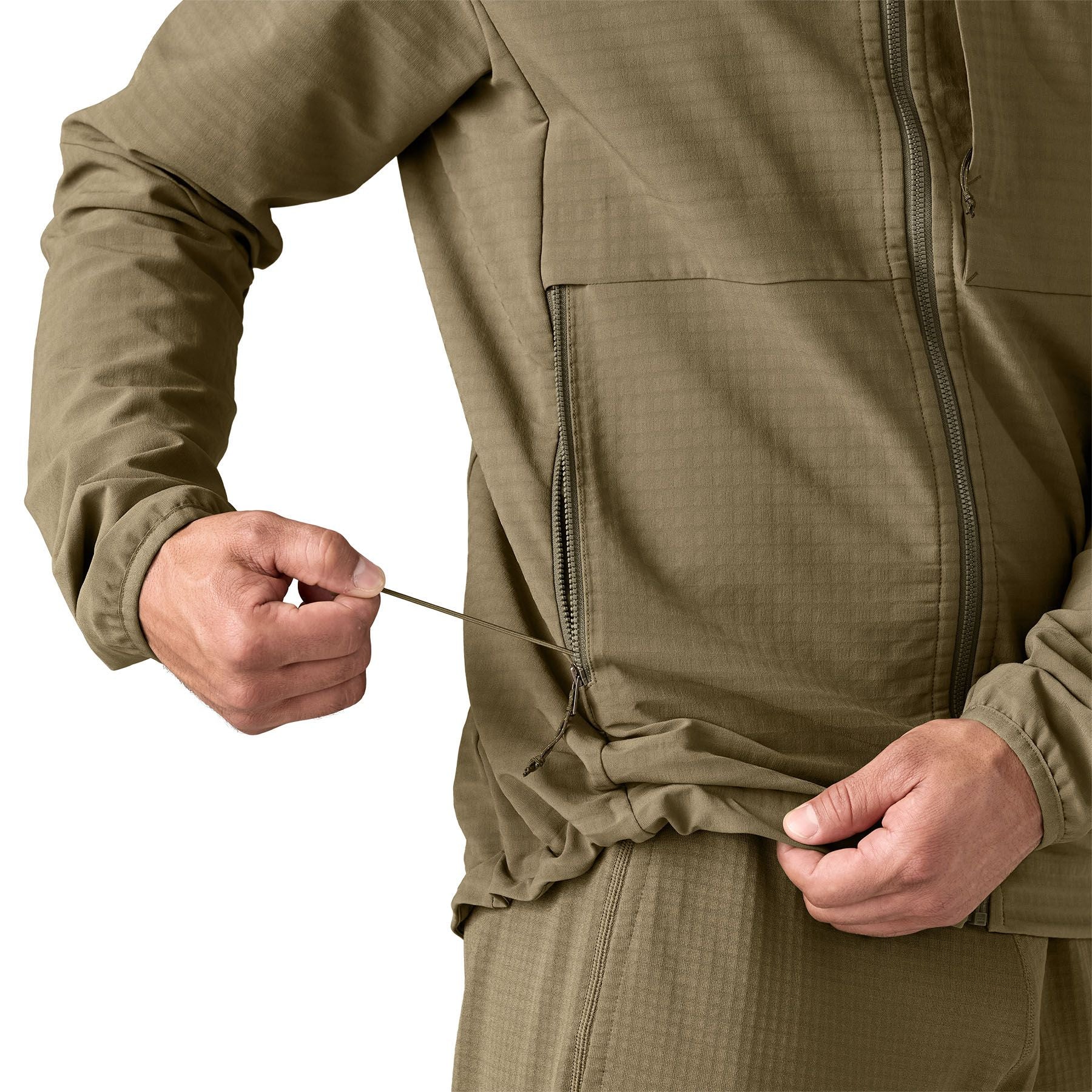 Patagonia Men's R1 TechFace Fitz Roy Trout Hoody Dark Ash Image 08