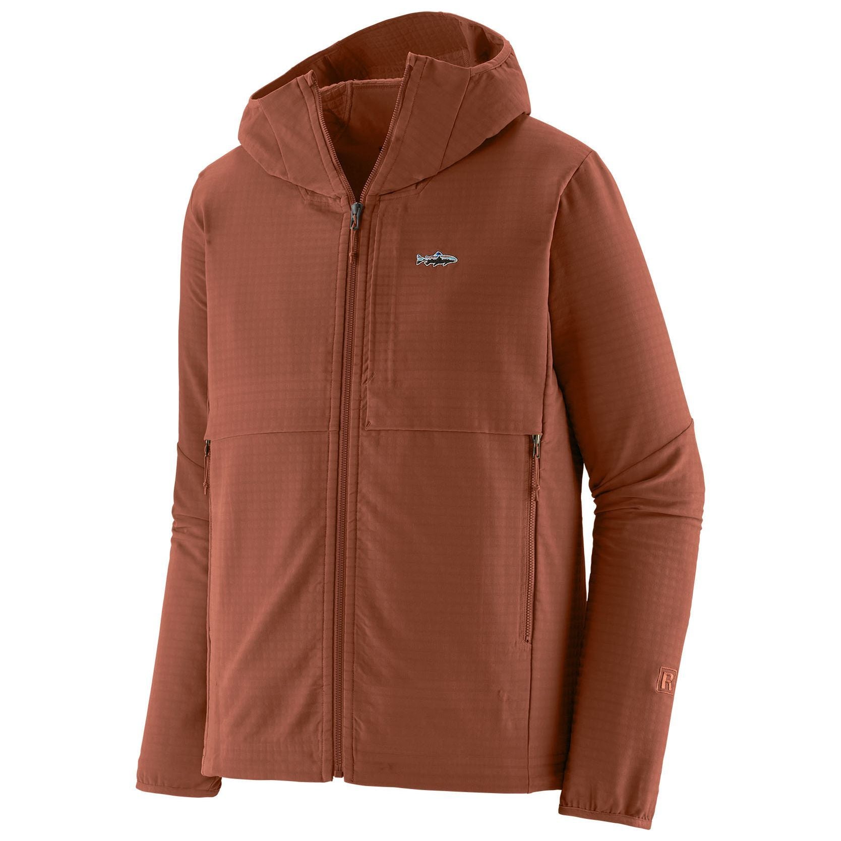 Patagonia Men's R1 TechFace Fitz Roy Trout Hoody Sisu Brown Image 01
