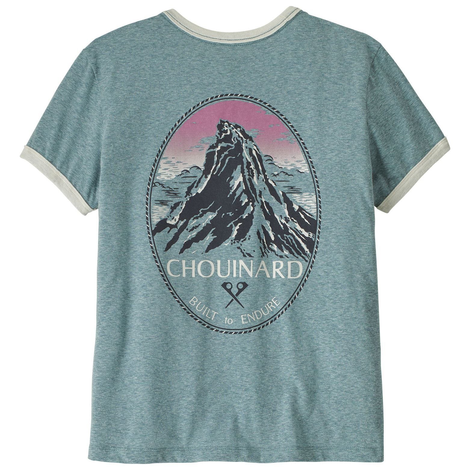 Patagonia Women's Chouinard Crest Ringer Responsibili-Tee Blue Sage