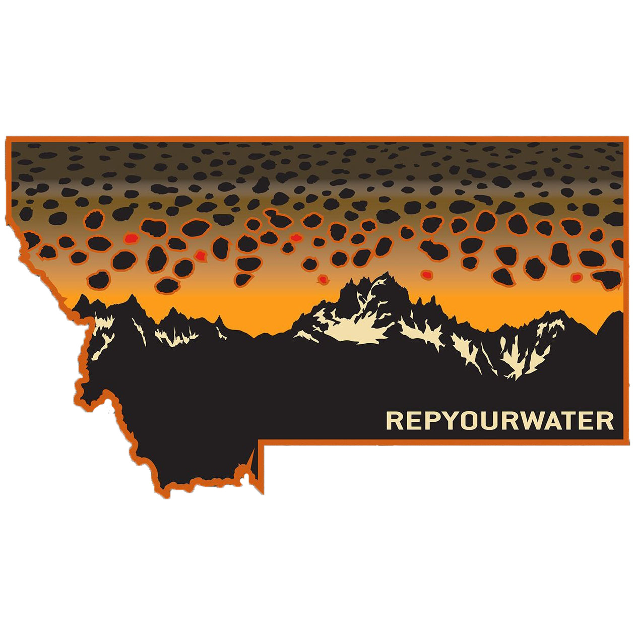 Rep Your Water Montana Wild Brown Sticker – Big Sky Anglers