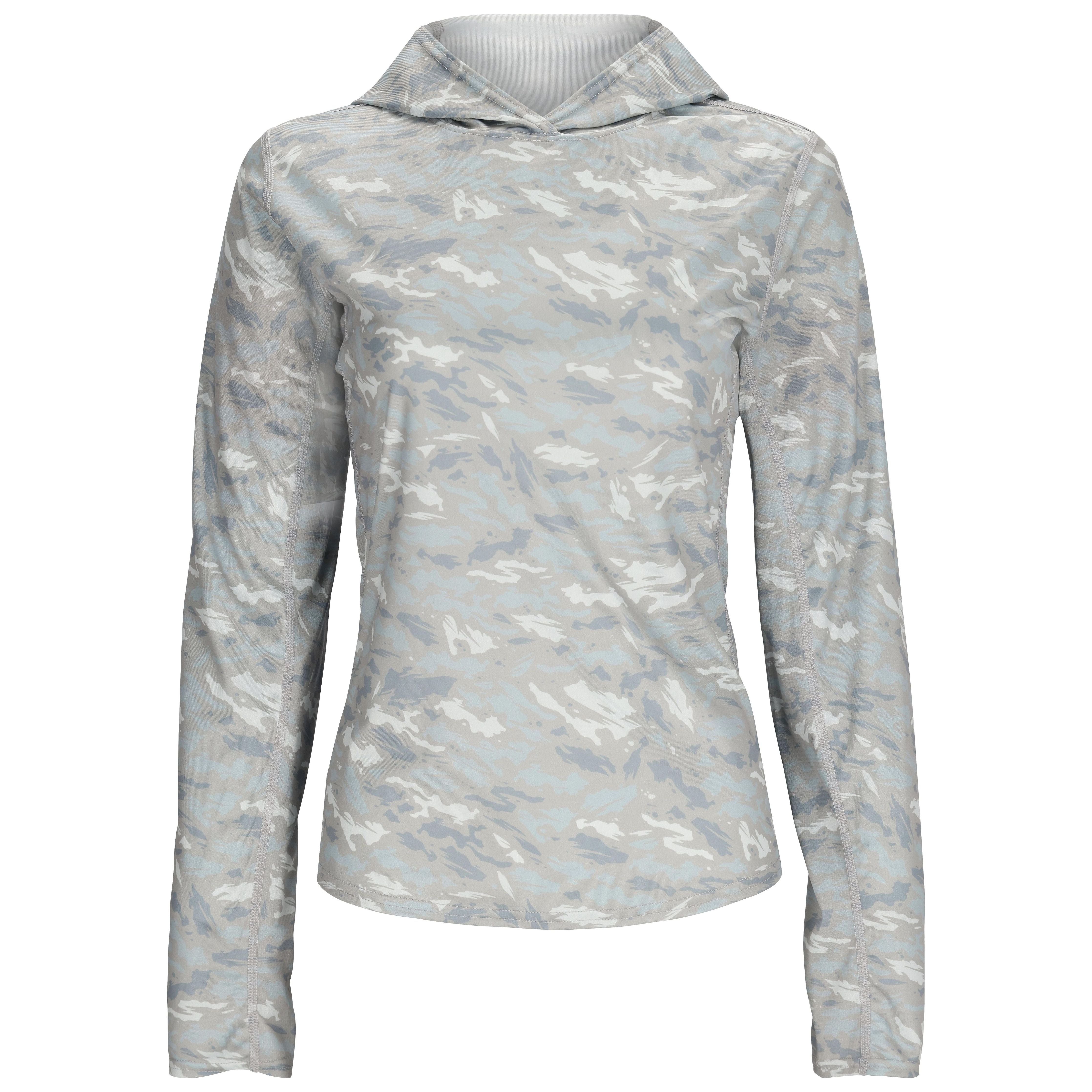 Simms Women's Challenger Solar Hoody Ghost Camo Sterling Image 01