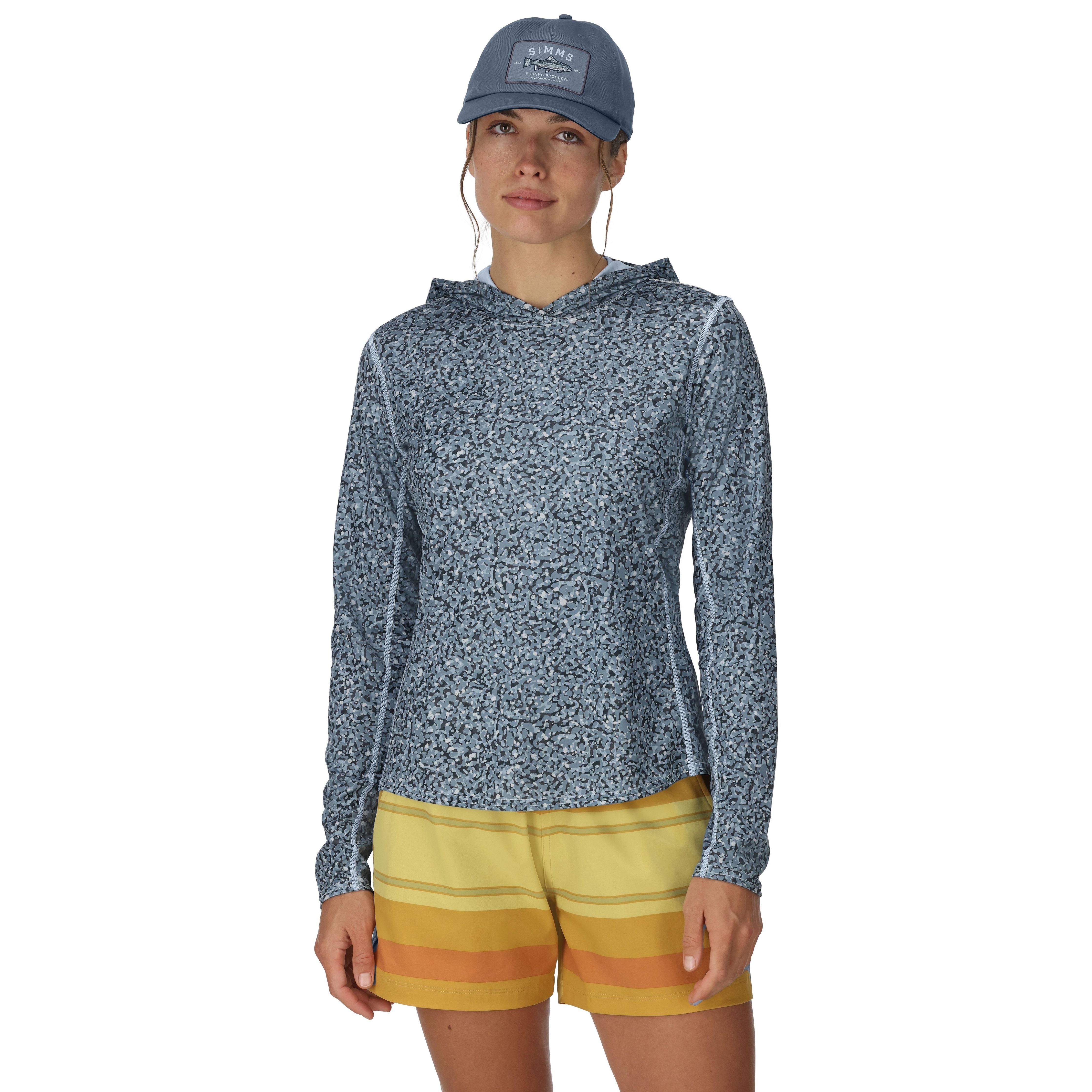 Simms Women's Challenger Solar Hoody Pebble Selvedge Image 01