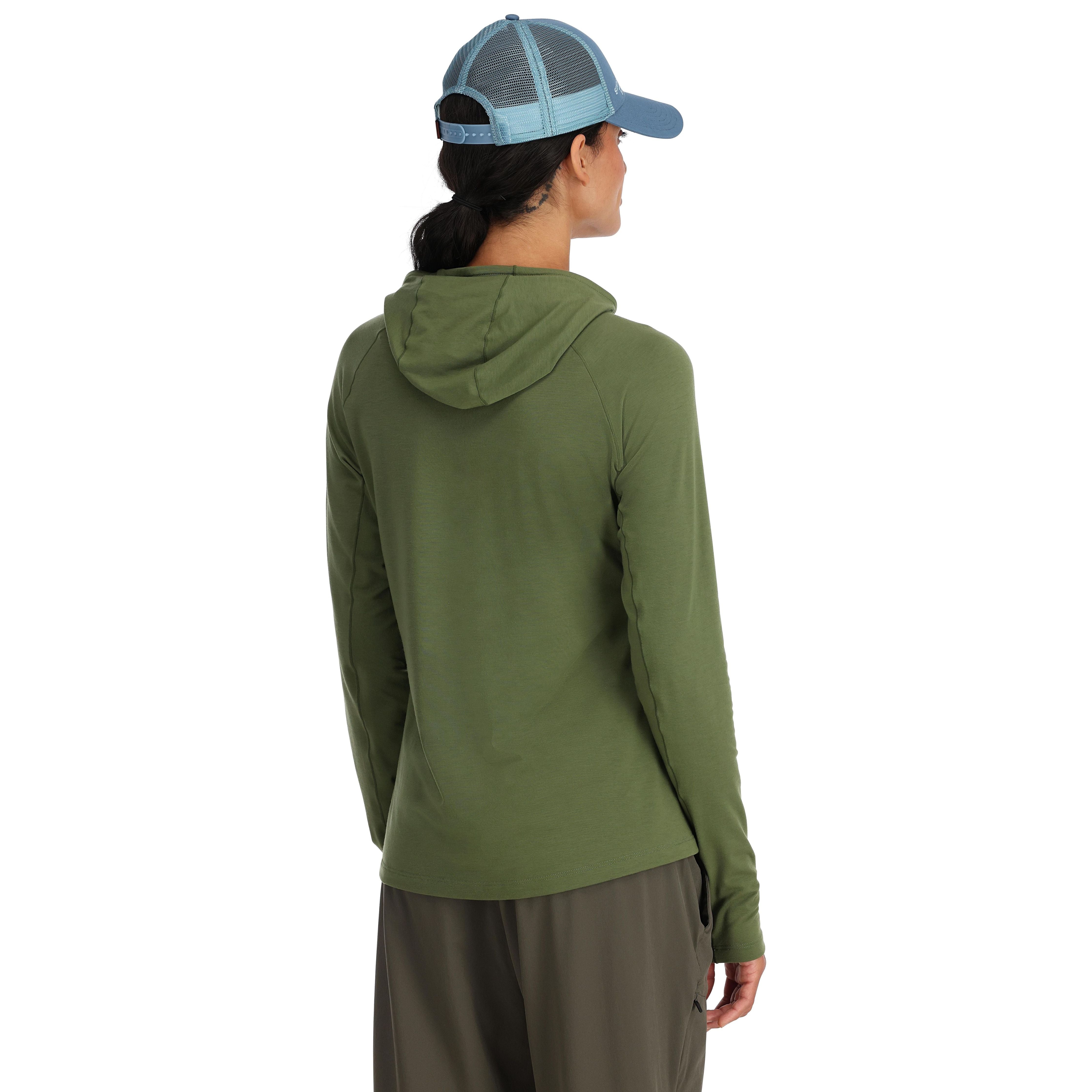 Simms Women's Glades Hoody Dark Clover Heather Image 03