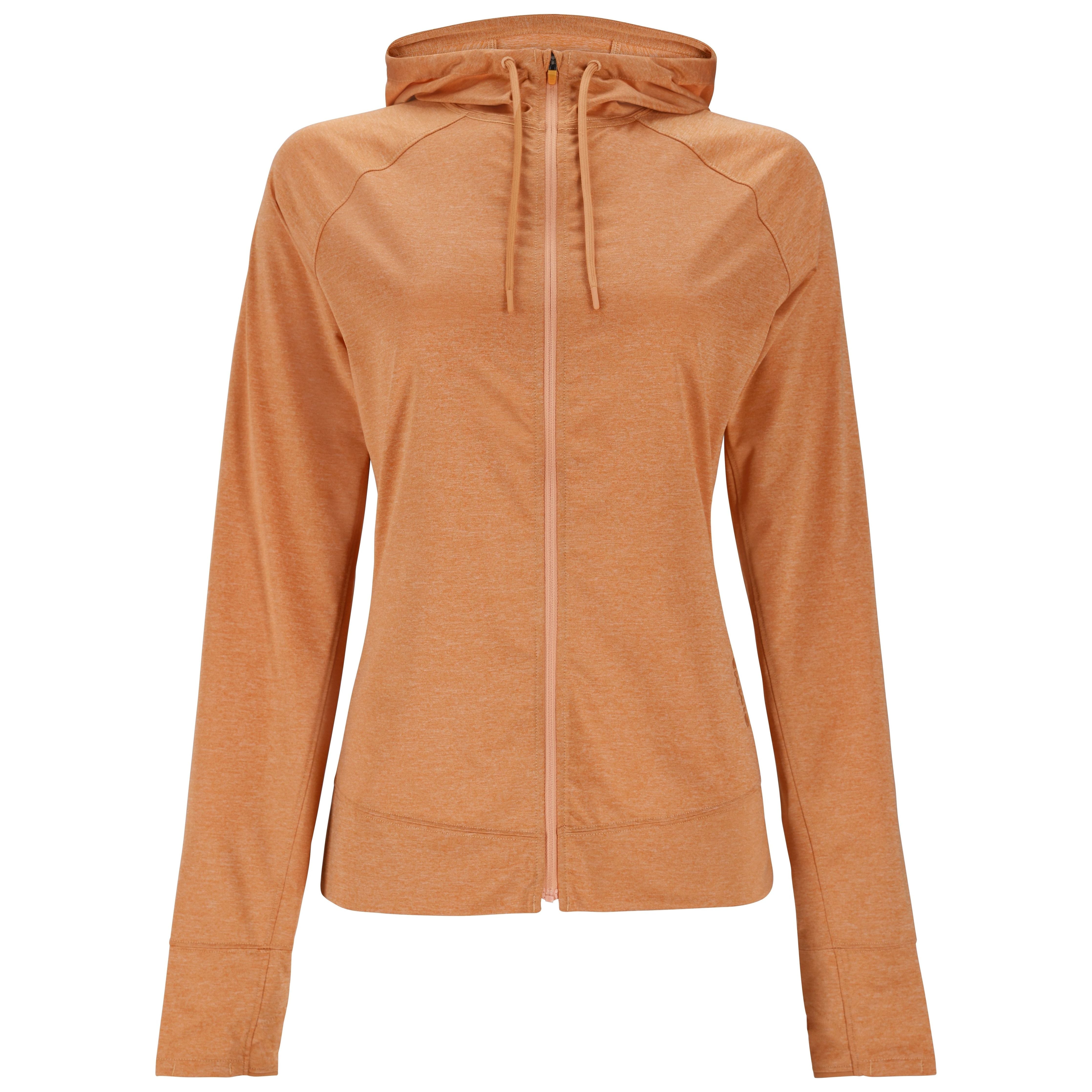 Simms Women's SolarFlex Hoody Full-Zip Orange Maple Heather Image 01