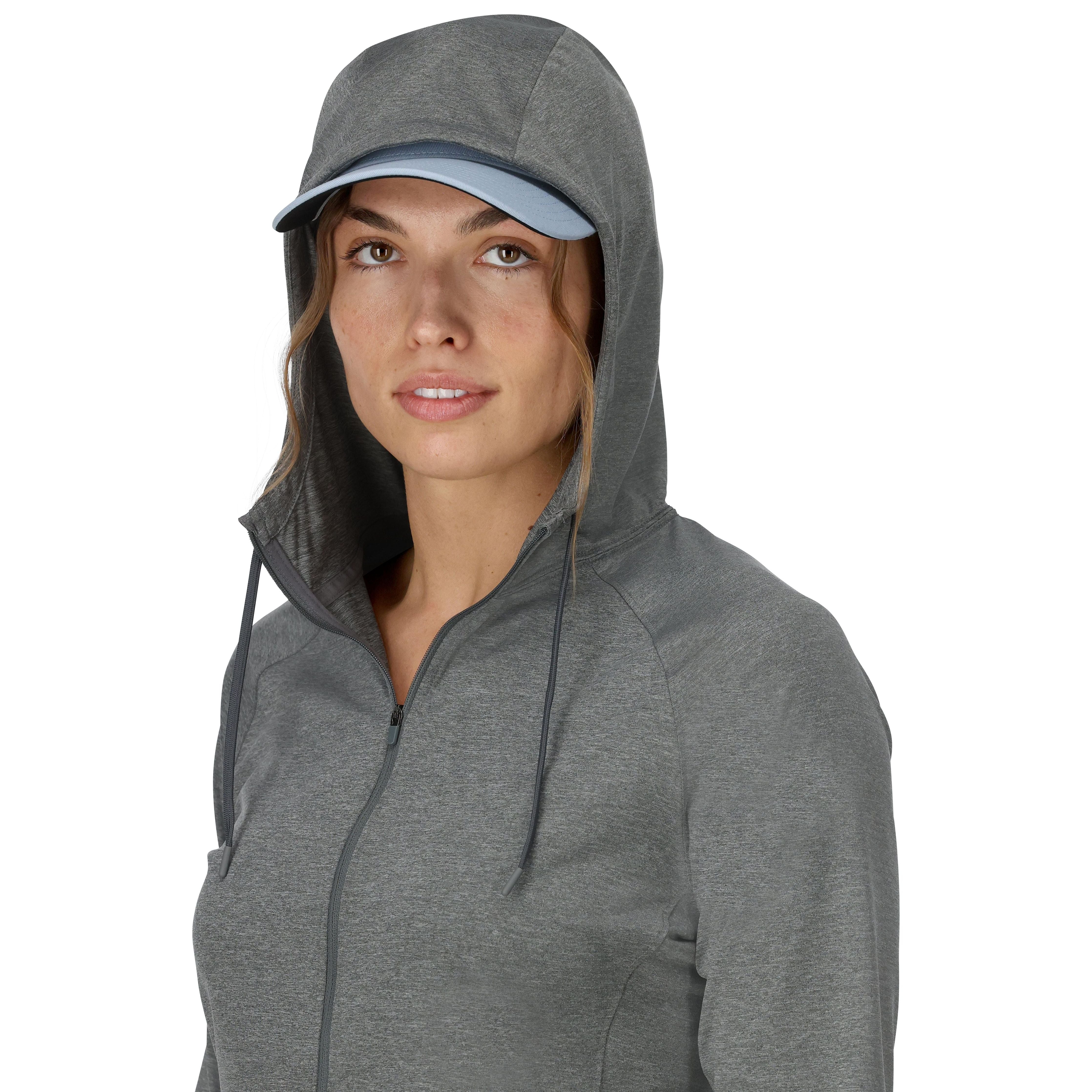 Simms Women's SolarFlex Hoody Full-Zip Steel Heather Image 04