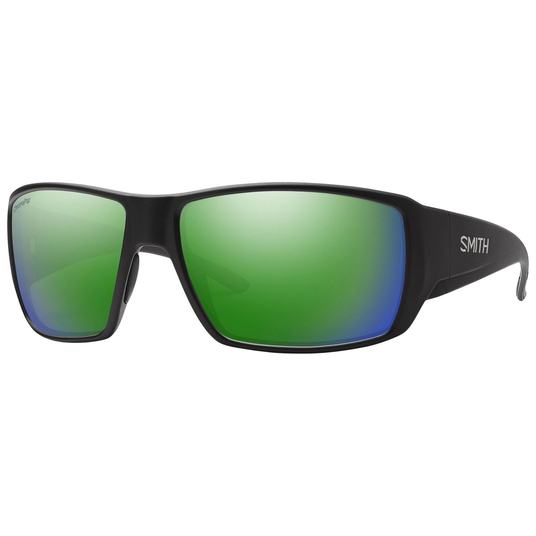 Smith Optics Guide's Choice Matte Black  - ChromaPop Glass Polarized Green Mirror Image 01