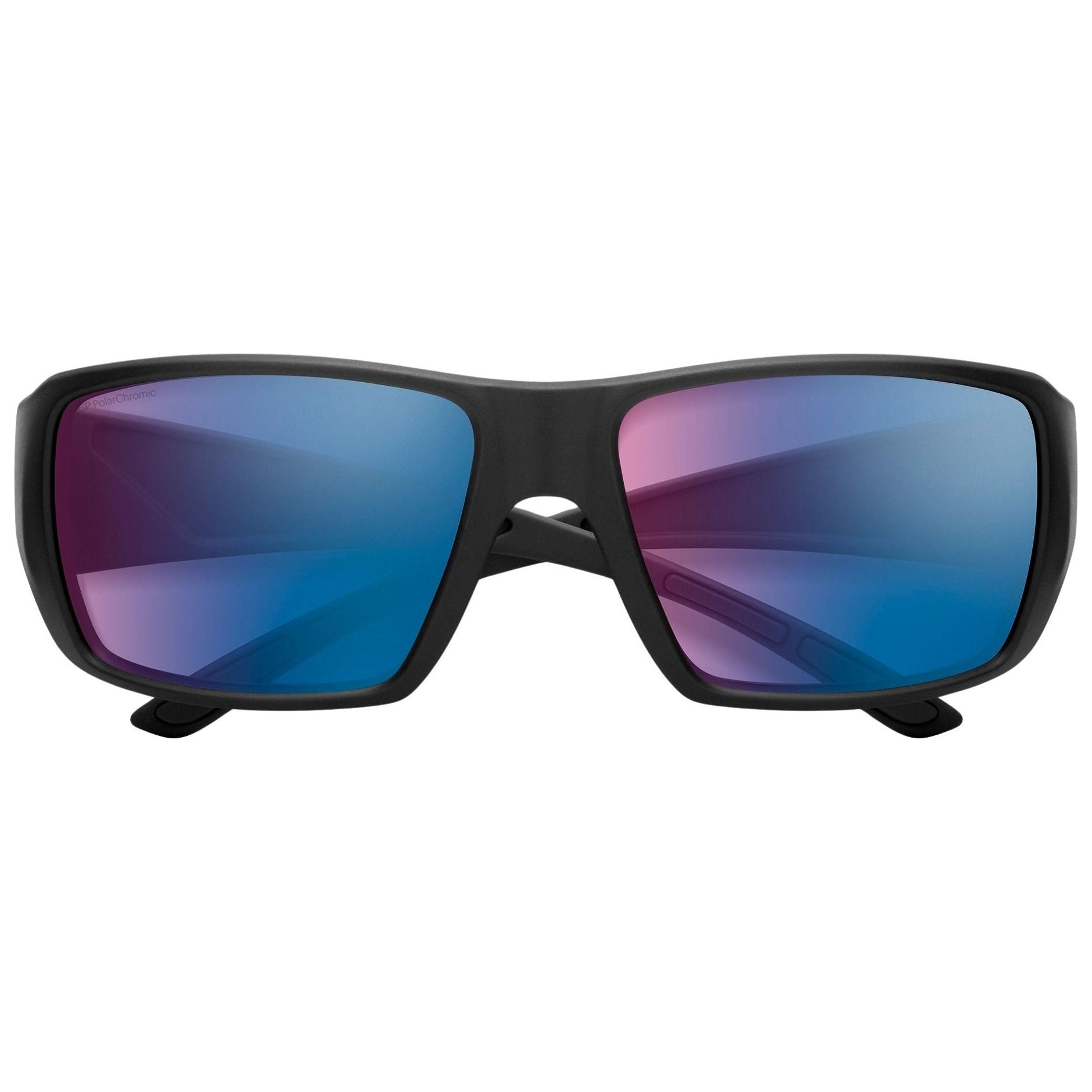 Smith Optics Guide's Choice XL Matte Black / ChromaPop Glass Polarchromic Rose Blue Mirror Image 02