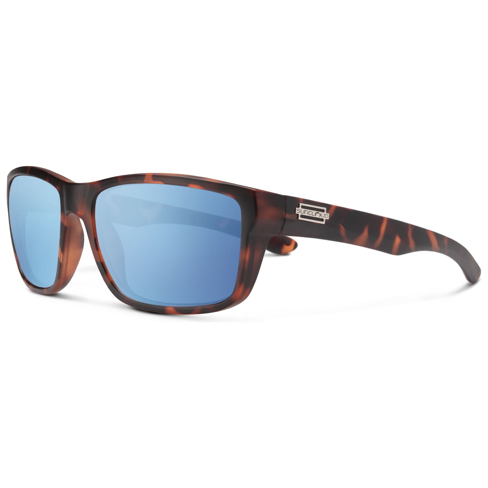 Suncloud Polarized Optics Mayor Matte Tortoise / Polarized Aqua Mirror Image 01