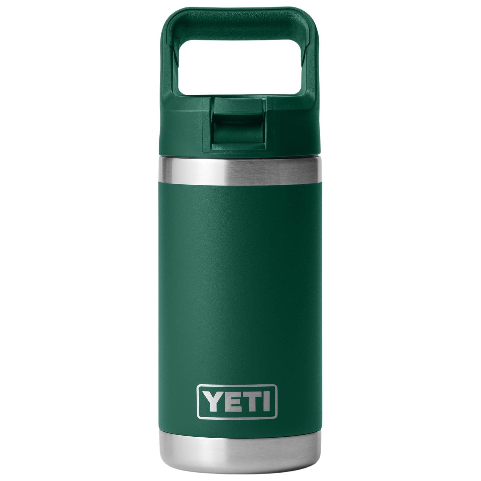 YETI Rambler Jr. 12 oz Bottle with Straw Cap Black Forest Green Image 01