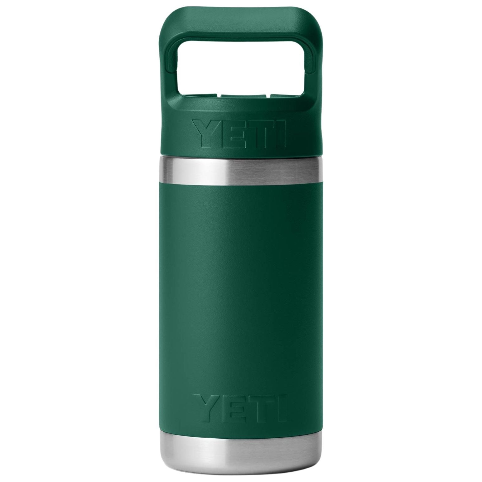YETI Rambler Jr. 12 oz Bottle with Straw Cap Black Forest Green Image 02