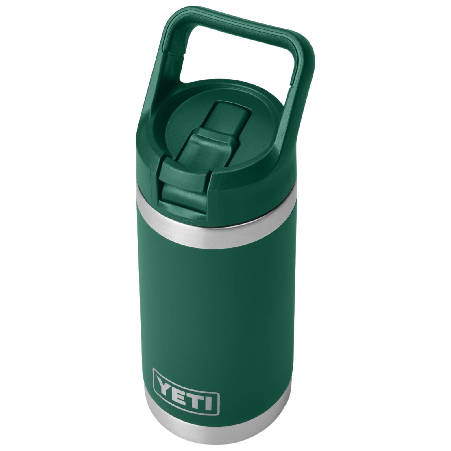 YETI Rambler Jr. 12 oz Bottle with Straw Cap Black Forest Green Image 03