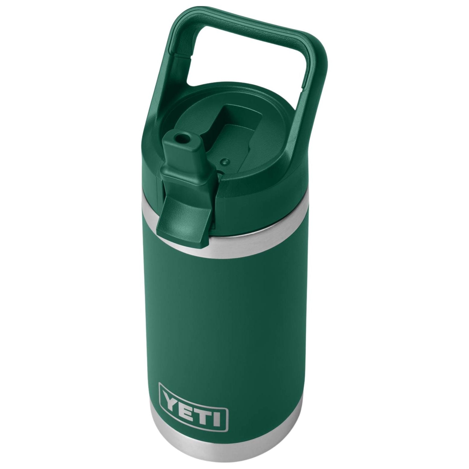 YETI Rambler Jr. 12 oz Bottle with Straw Cap Black Forest Green Image 04